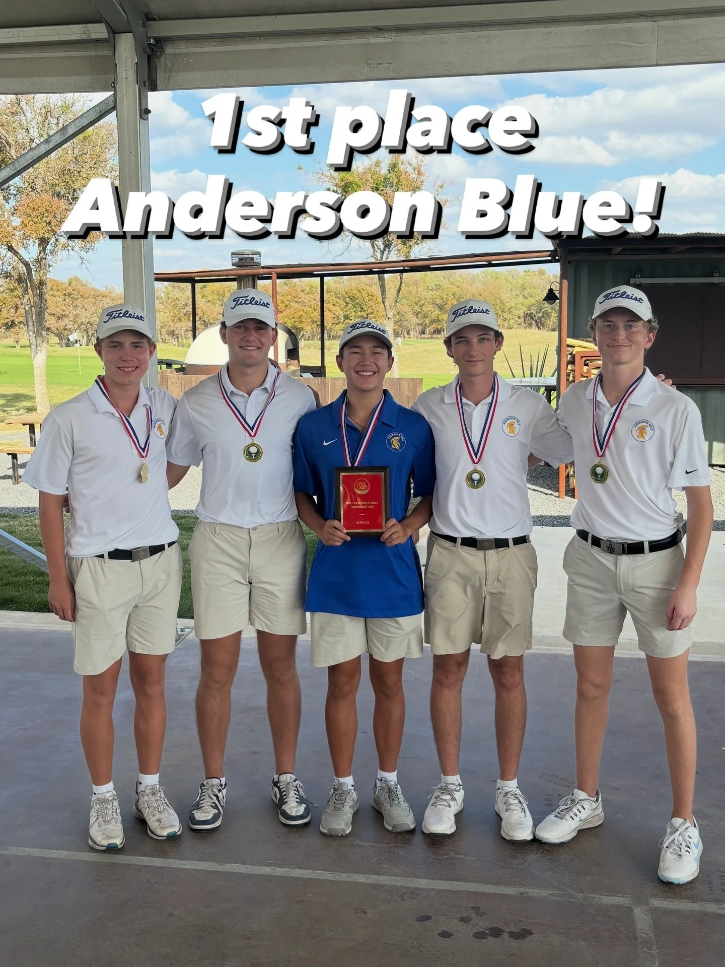 it was a good day at ShadowGlen for the Trojans! 

Anderson Blue, Josh Mazar, Tyler Crawford, Cash Blanton, Andrew Halpern, and Connor Lehr, took home 1st place with a strong team score of 332. Josh also earned 3rd place medalist honors with an impre
