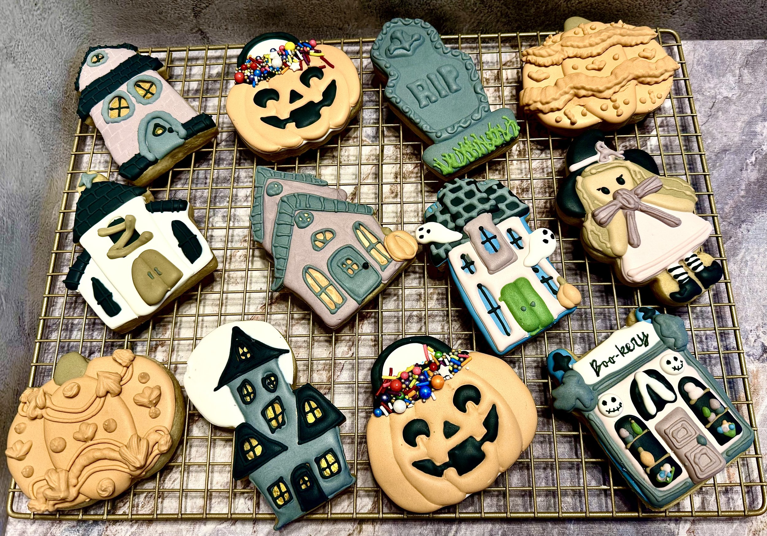 Halloween Village Cookies