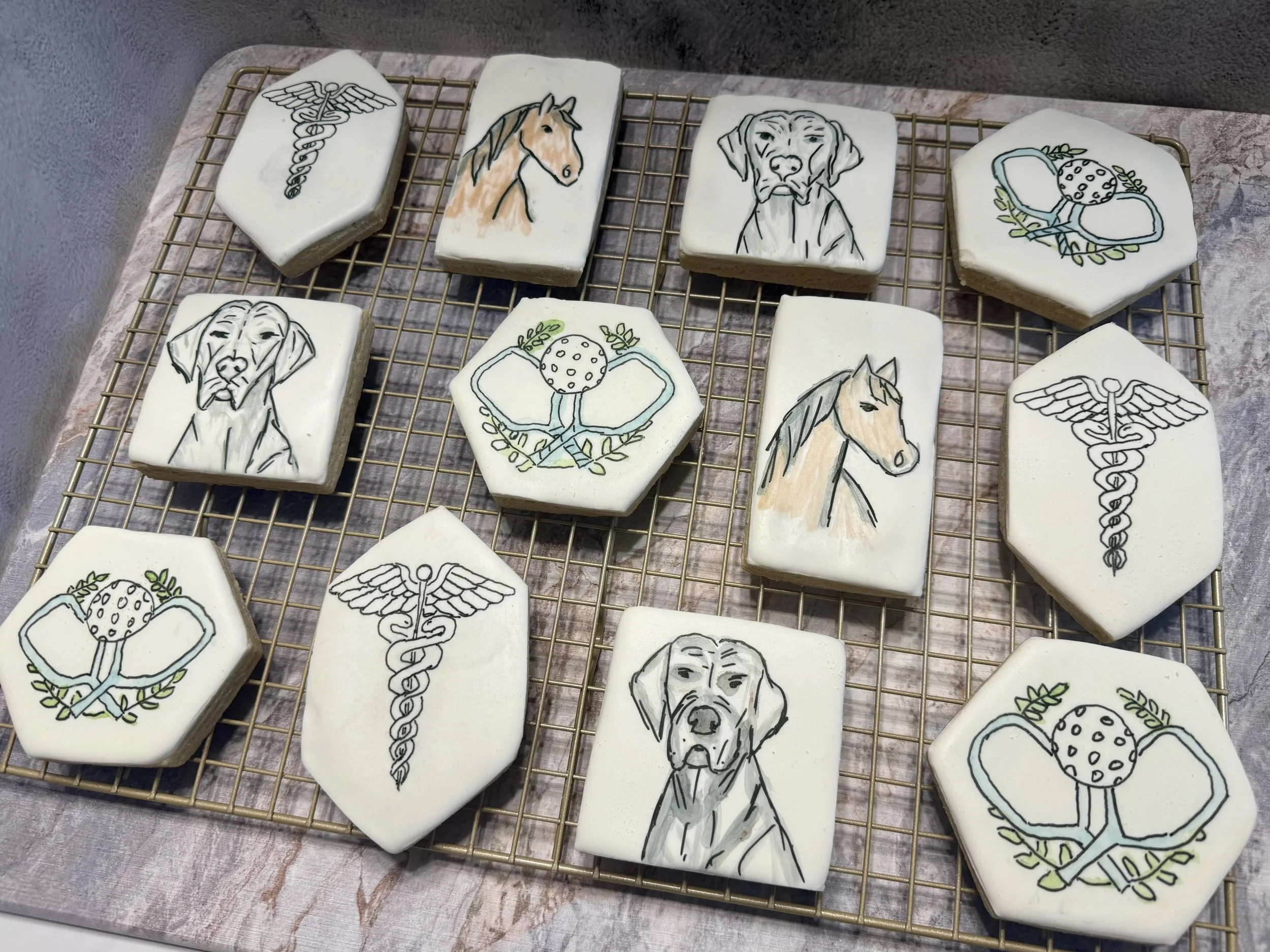 Watercolor Painted Cookies