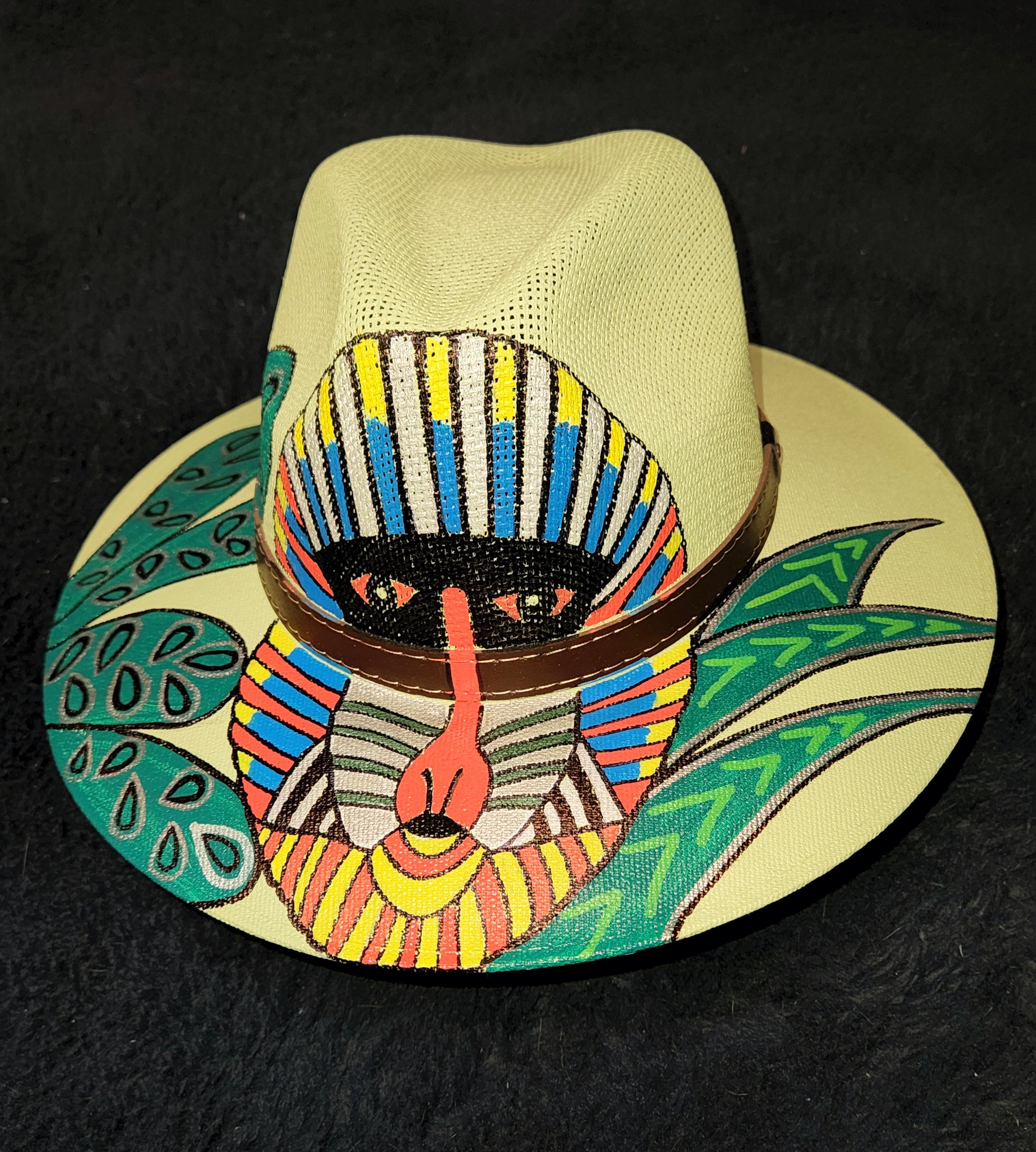 Vibrant Artisanal Hand-Painted Hat