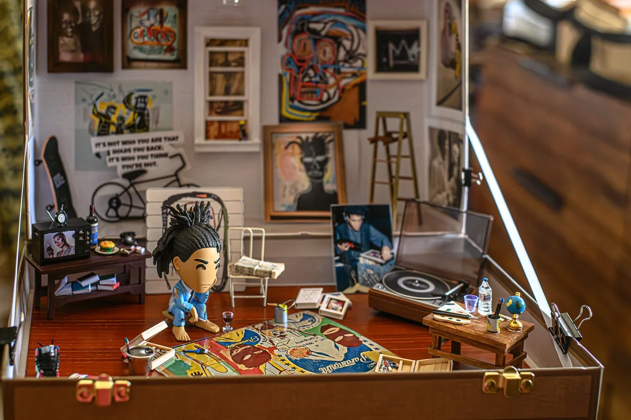 Miniature Basquiat Art Studio Diorama