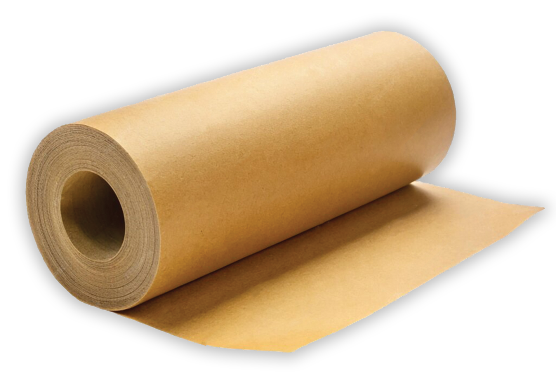 A roll of brown paper, unrolled slightly on a black background.