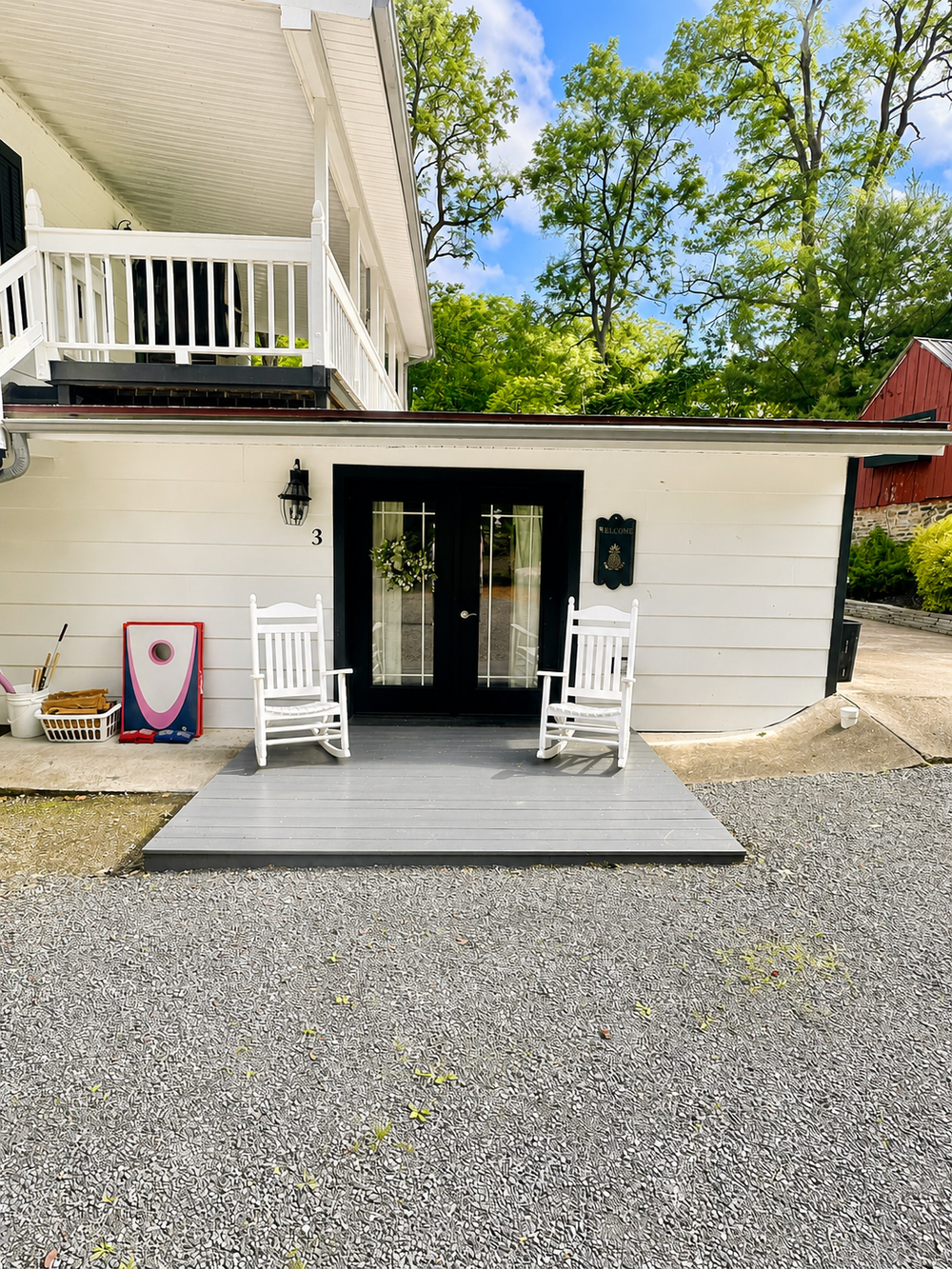 Unit 3 private deck and entrance area