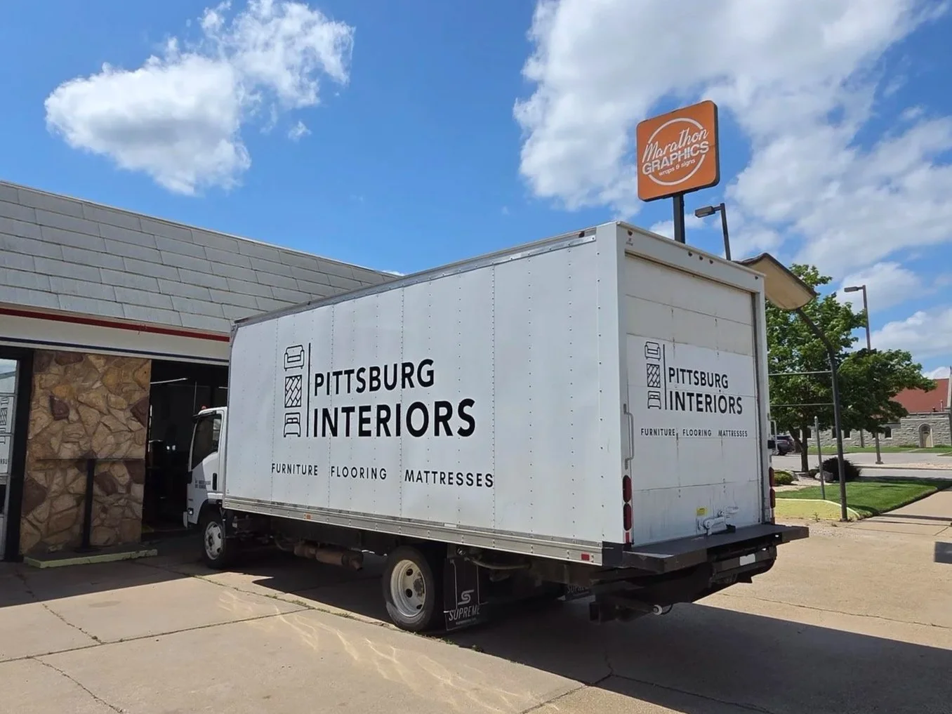 Box truck graphics for Pittsburg Interiors