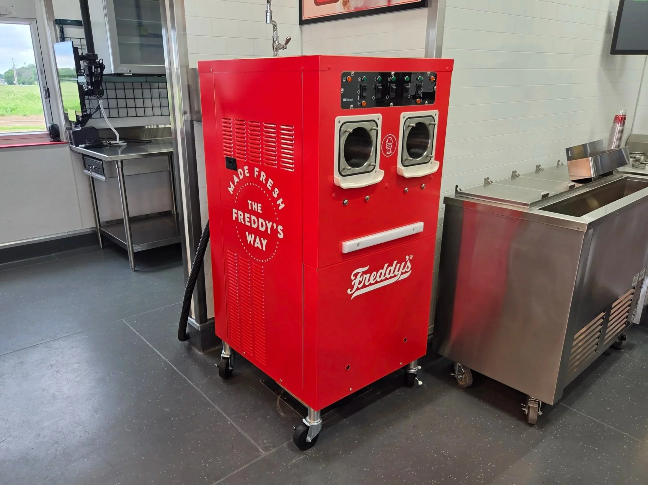 Full wrap on ice cream machine at Freddy's in Pittsburg, KS