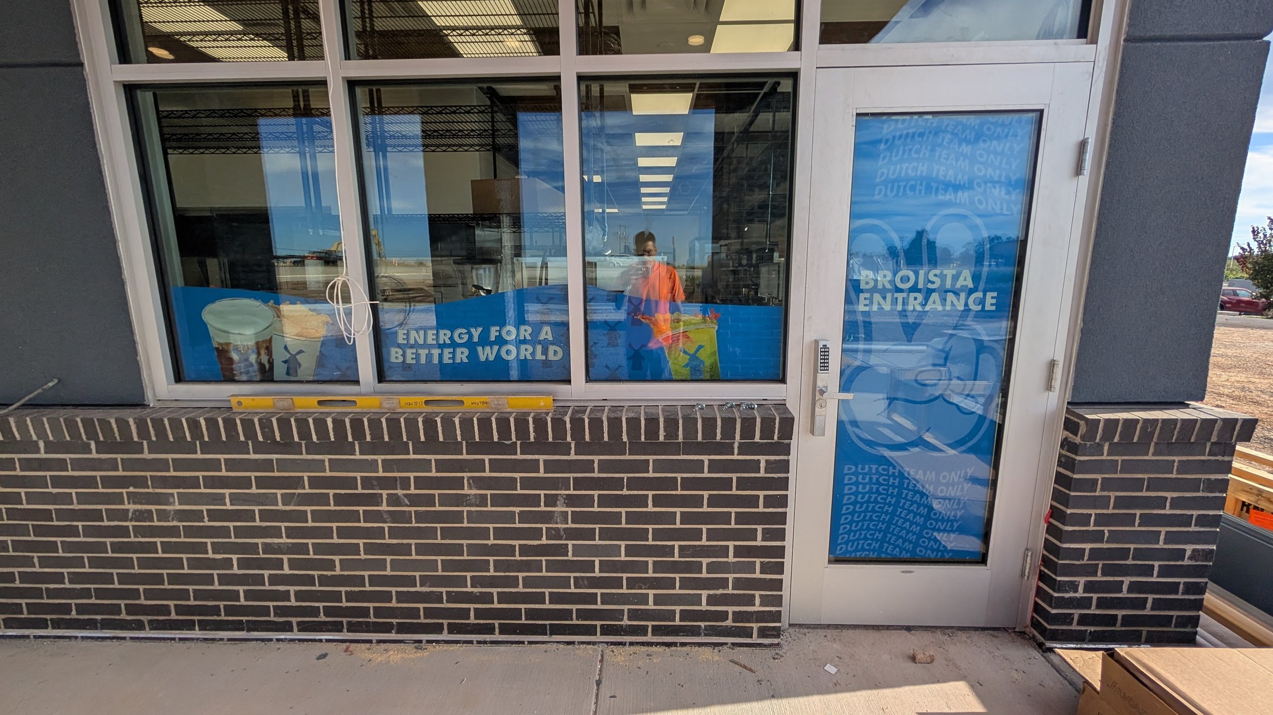 Dutch Bros. door and window graphics