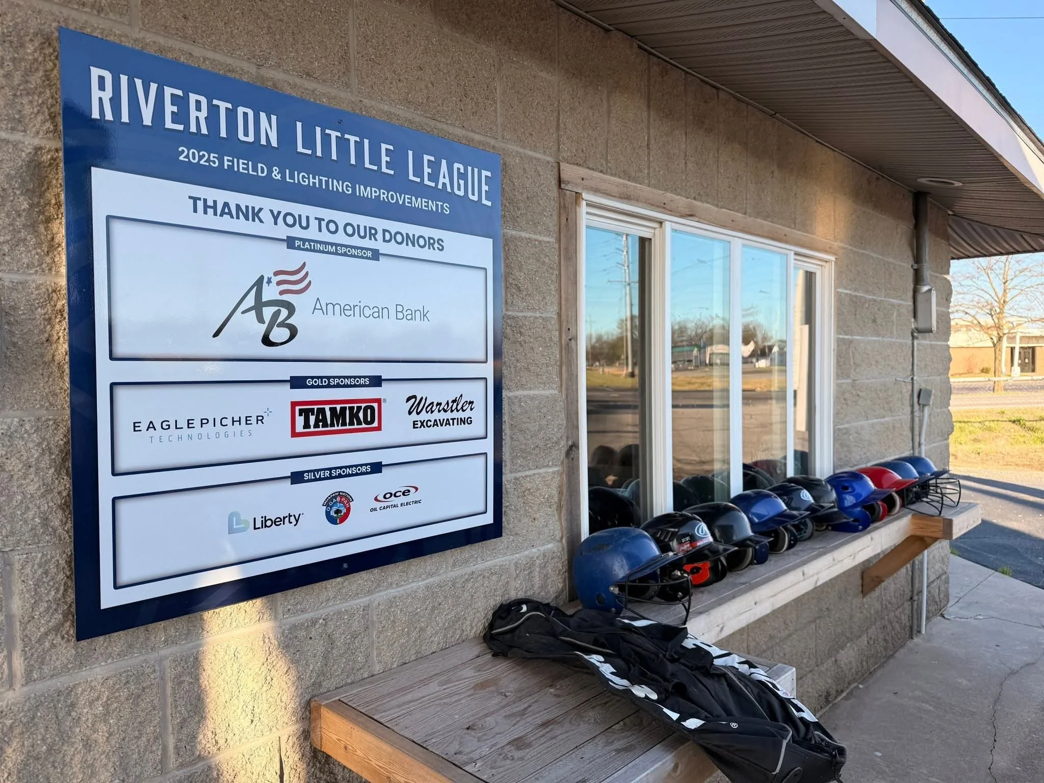 Riverton Little League Donors graphic sign