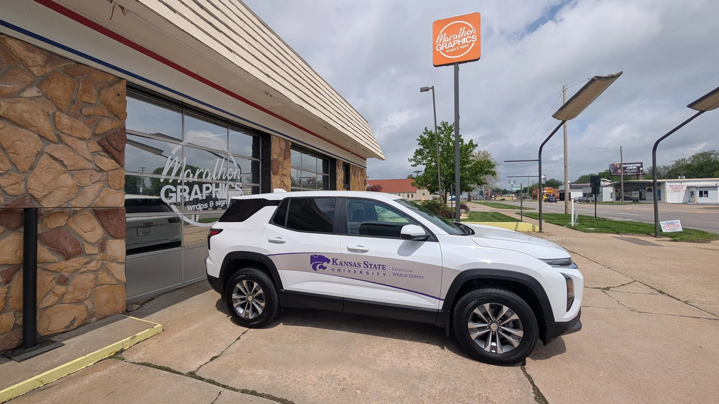 Kansas State University car spot graphic