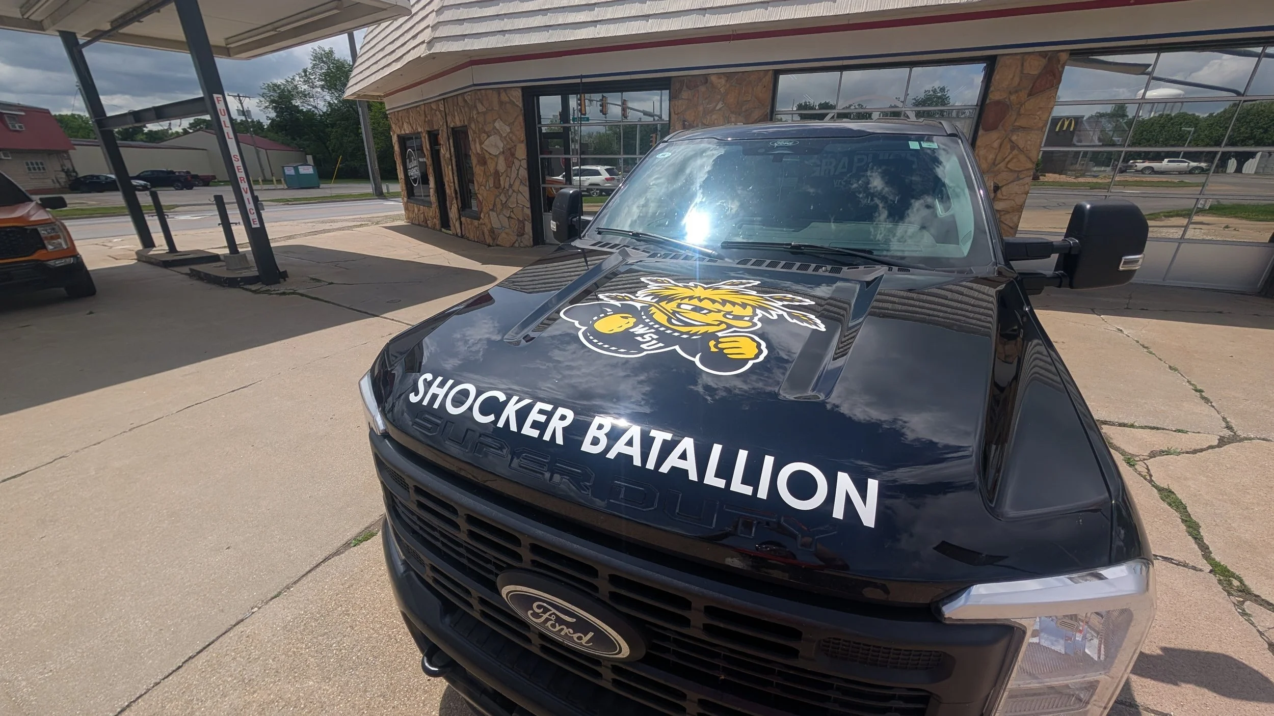 Wichita State University Spot Graphic truck front
