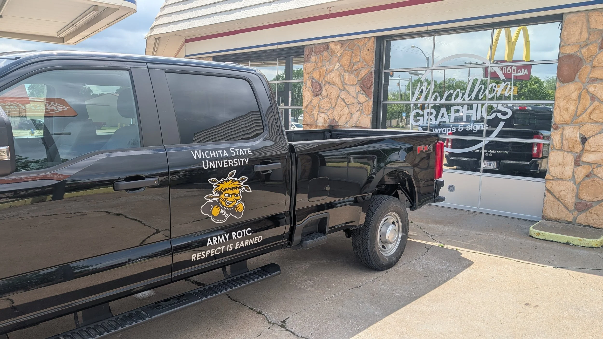 Wichita State University Spot Graphic truck side