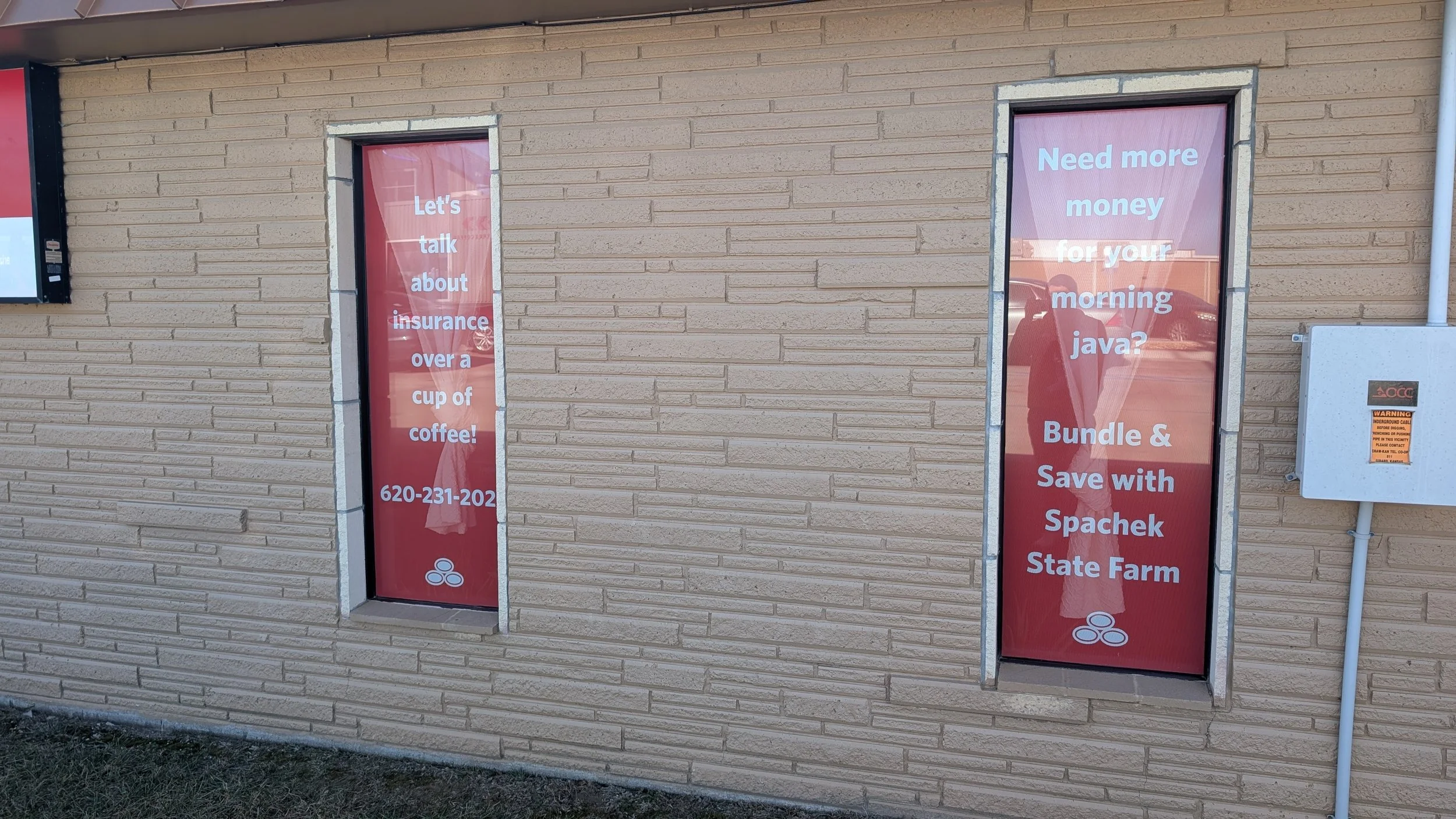 State Farm window graphic