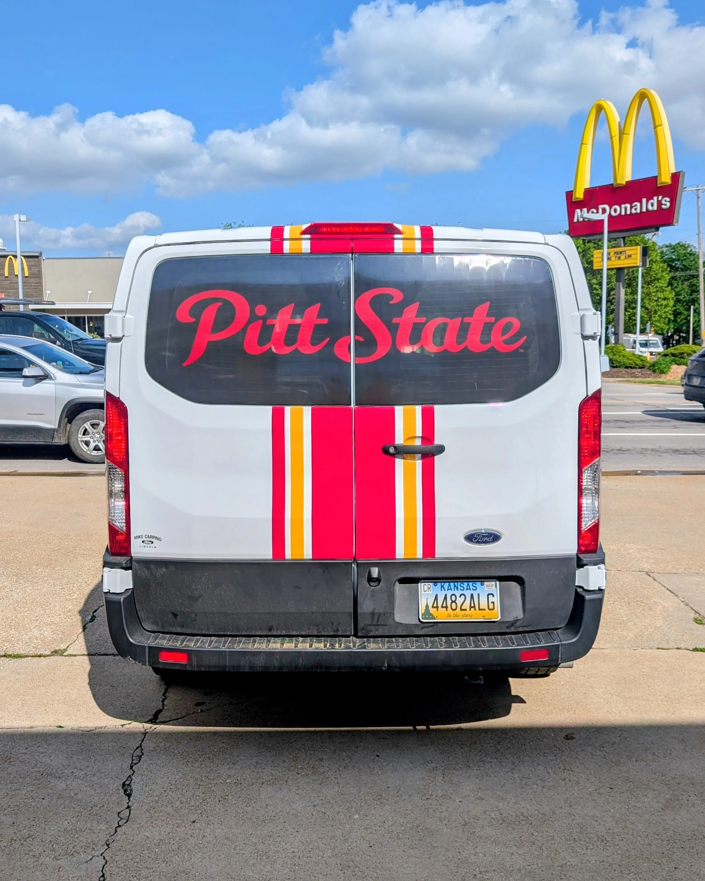 Pitt State Van spot graphics back