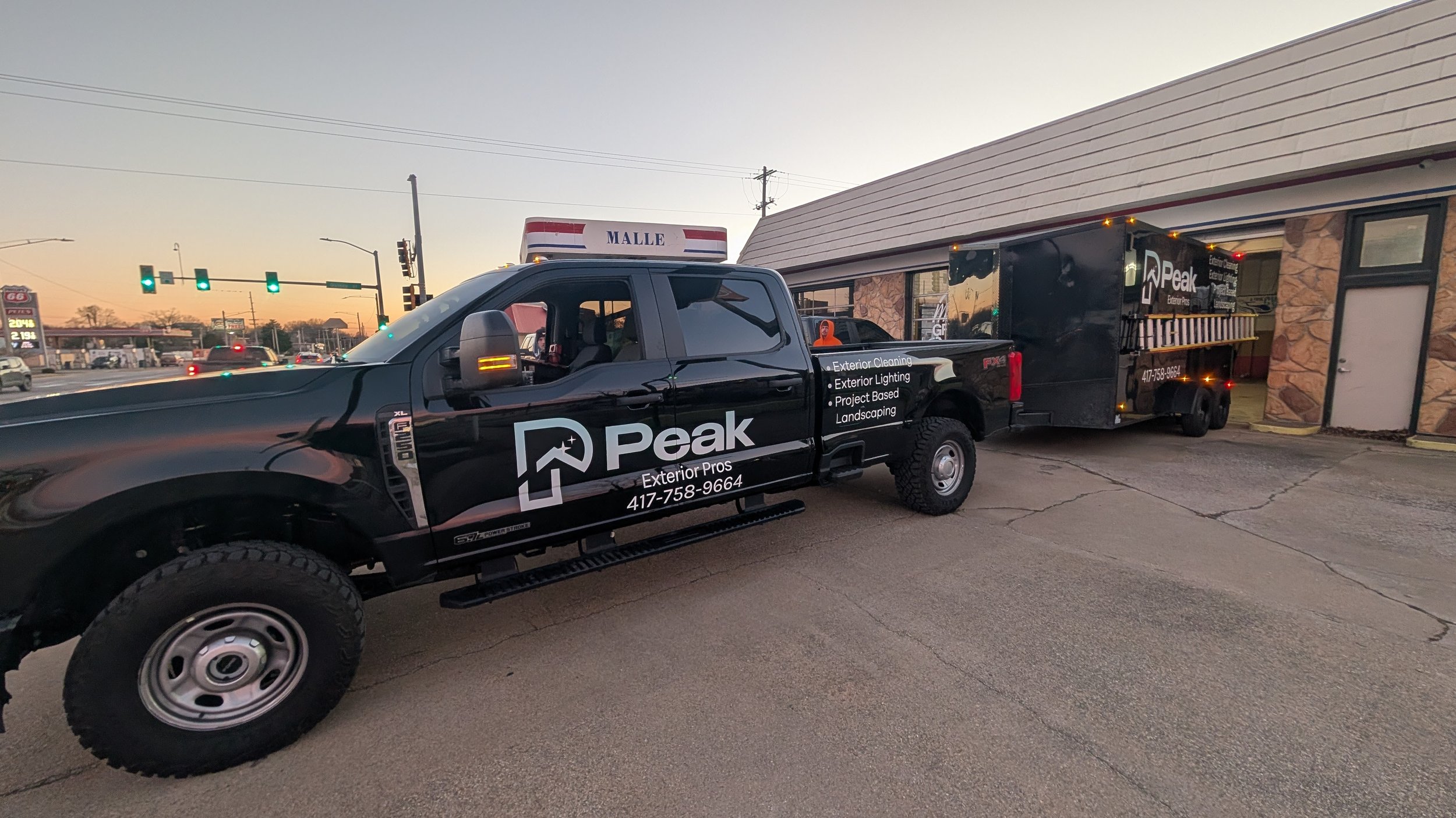 Peak logo truck spot graphic
