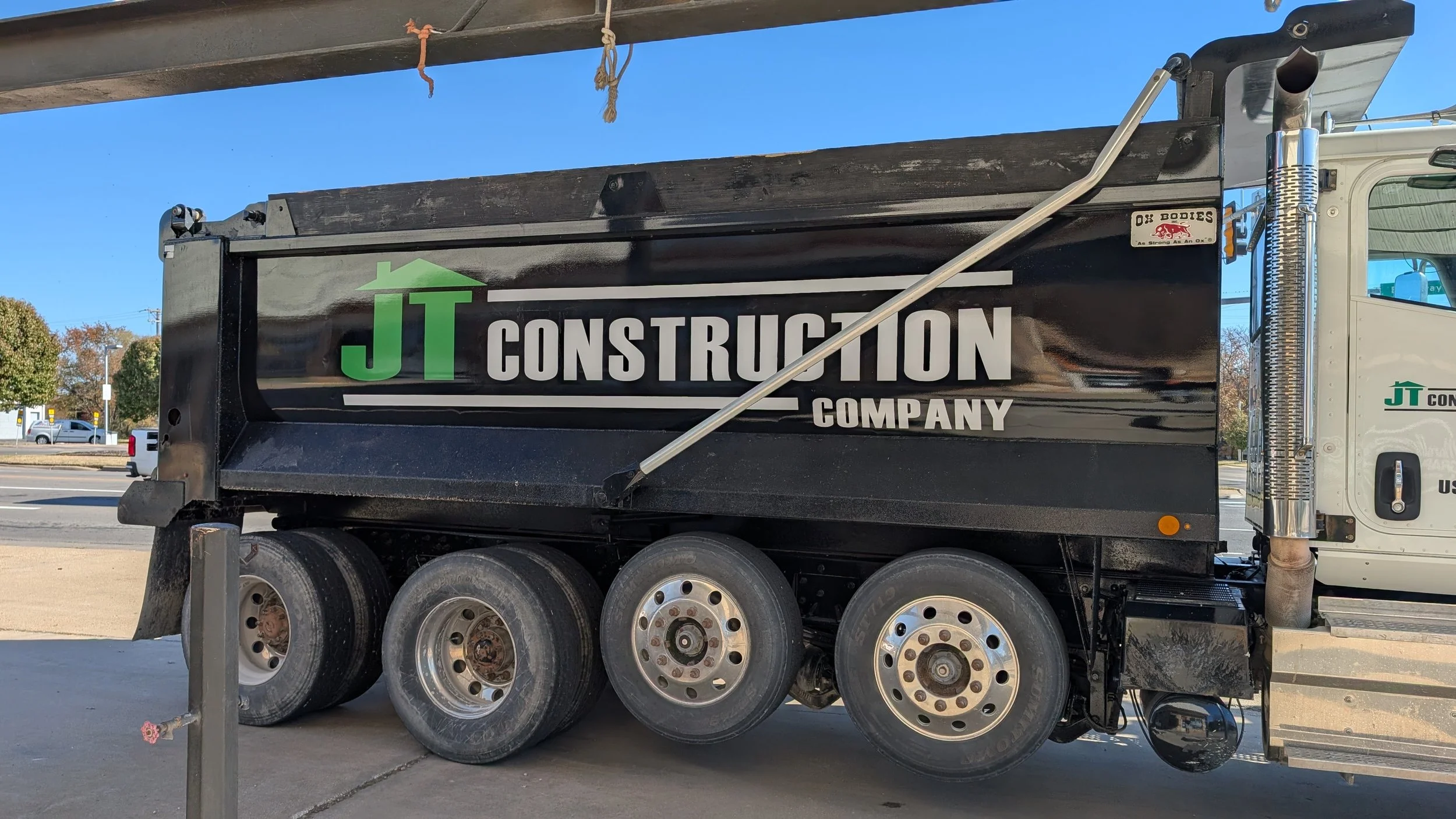 JT Construction Dump truck spot graphic