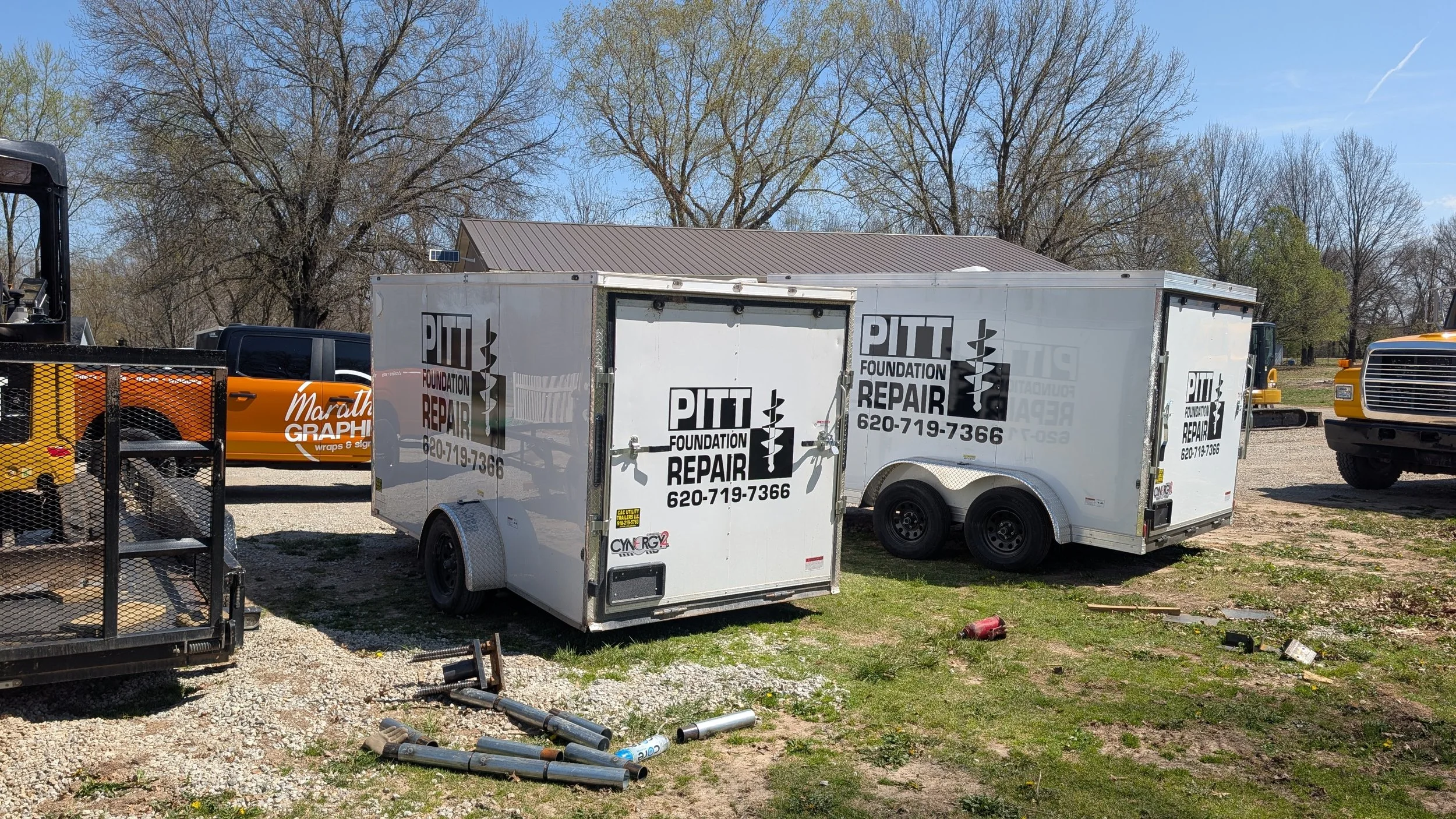 Pitt Foundation Repair logo graphic trailer