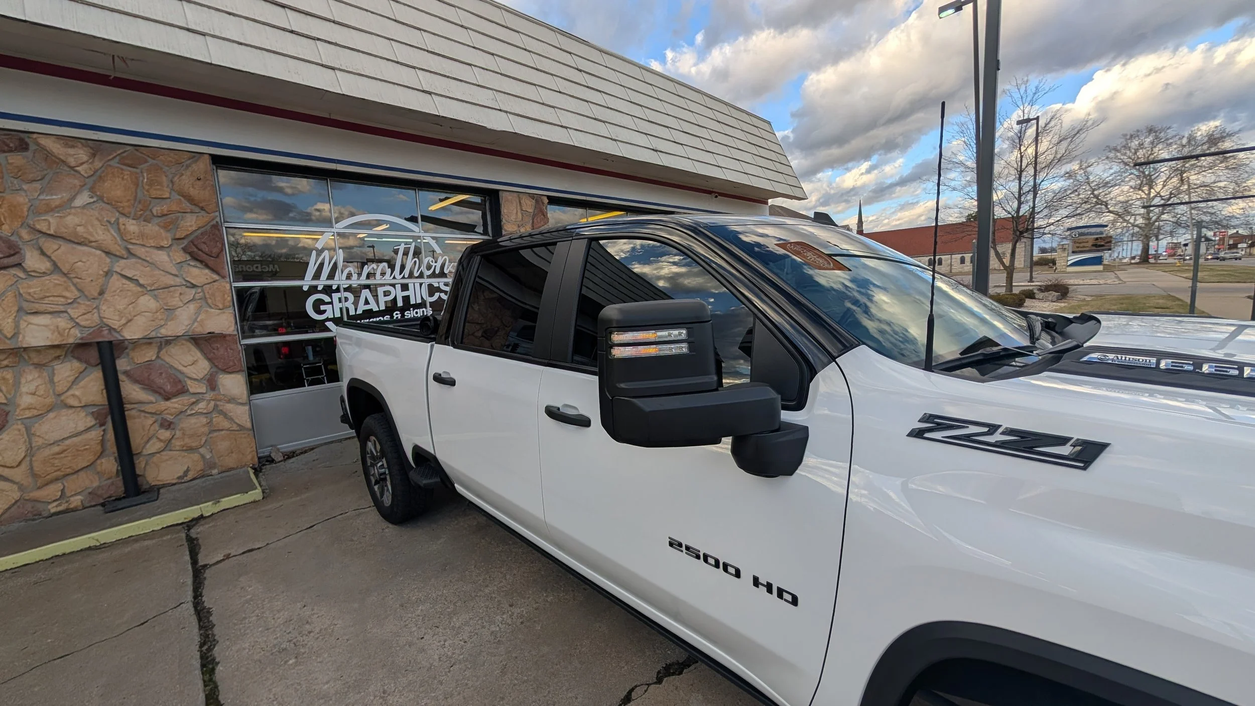 Black and white car wrap