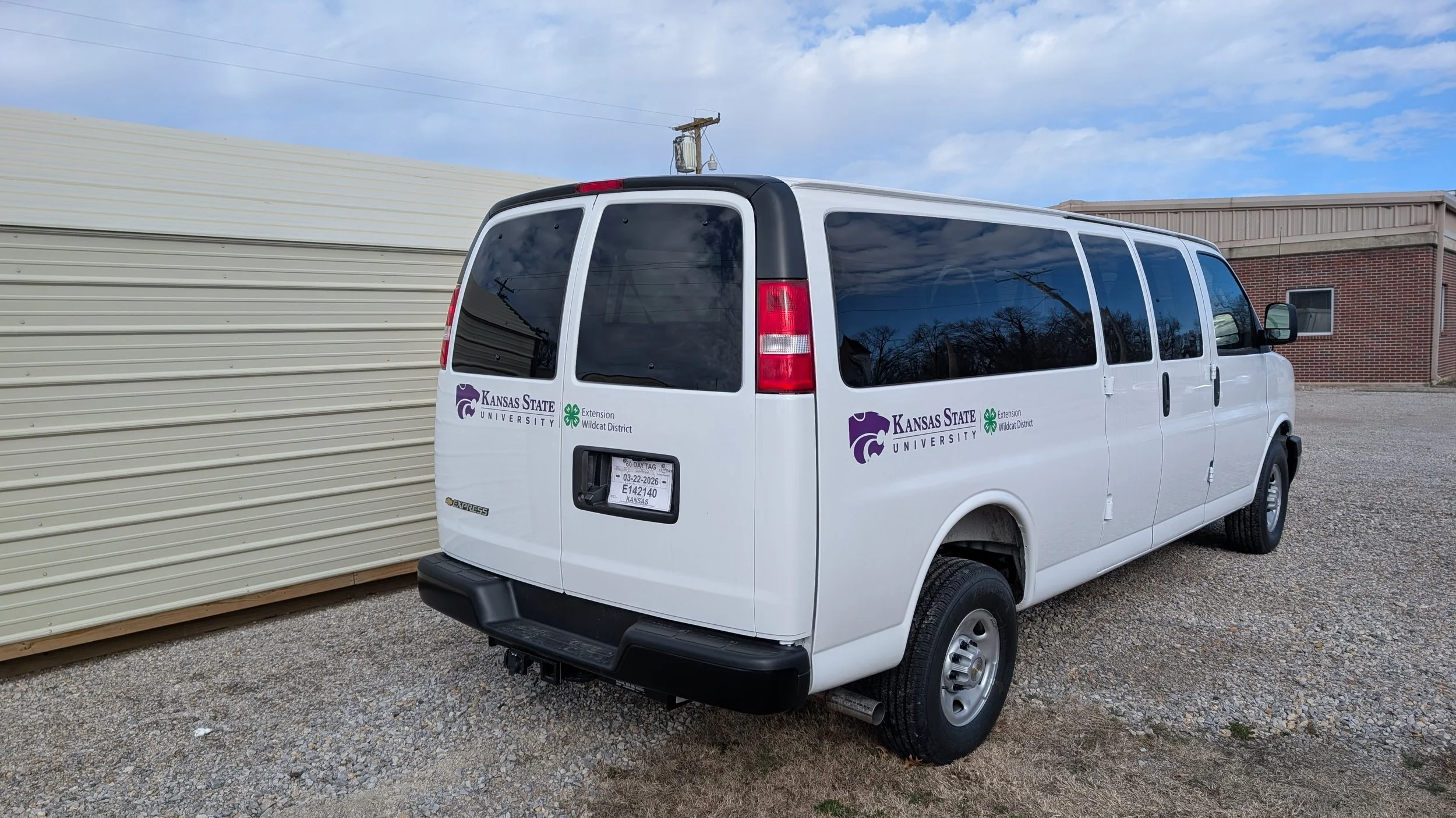 Kansas State University van spot graphic