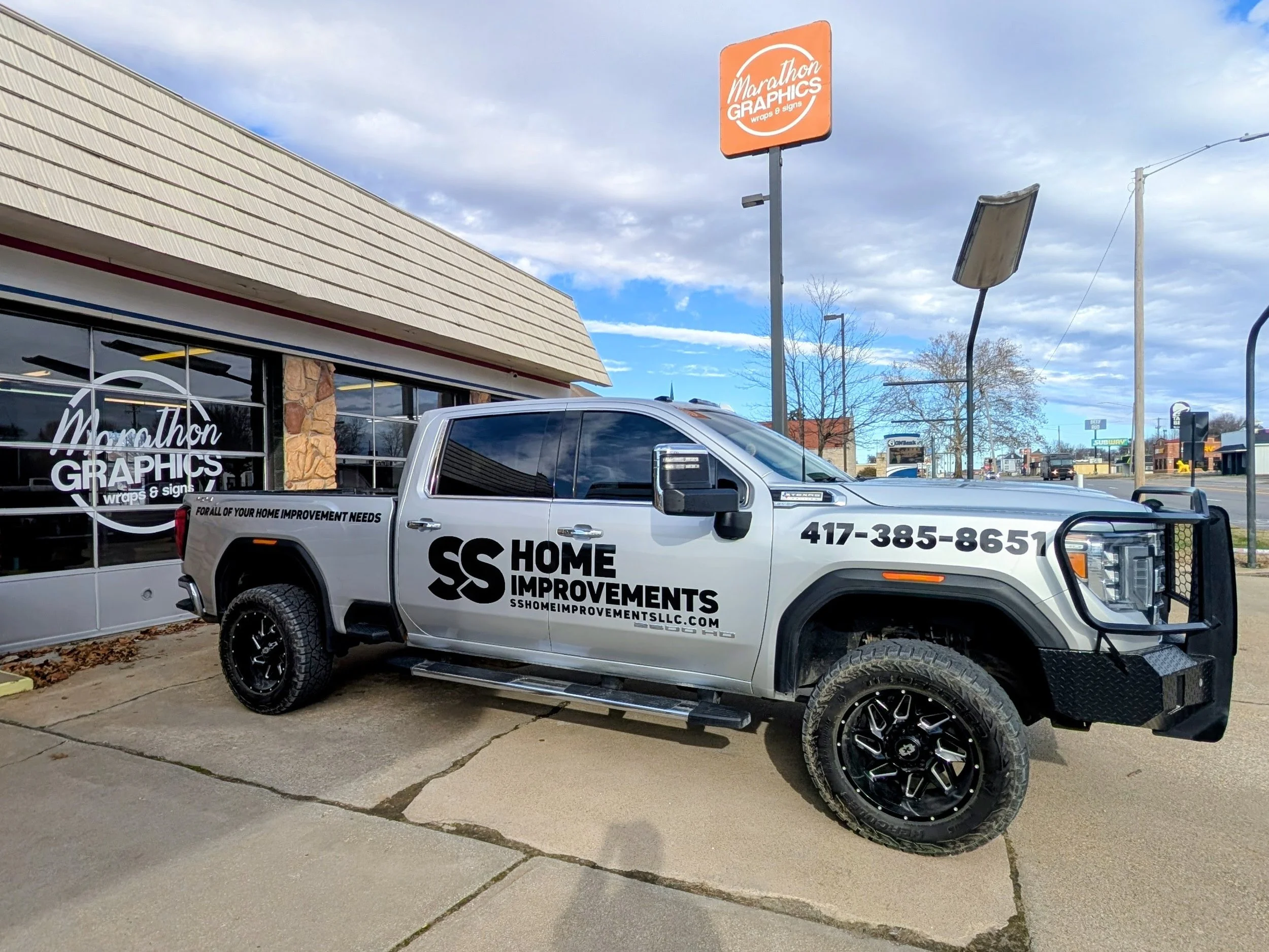 SS Home Improvement Truck spot graphic