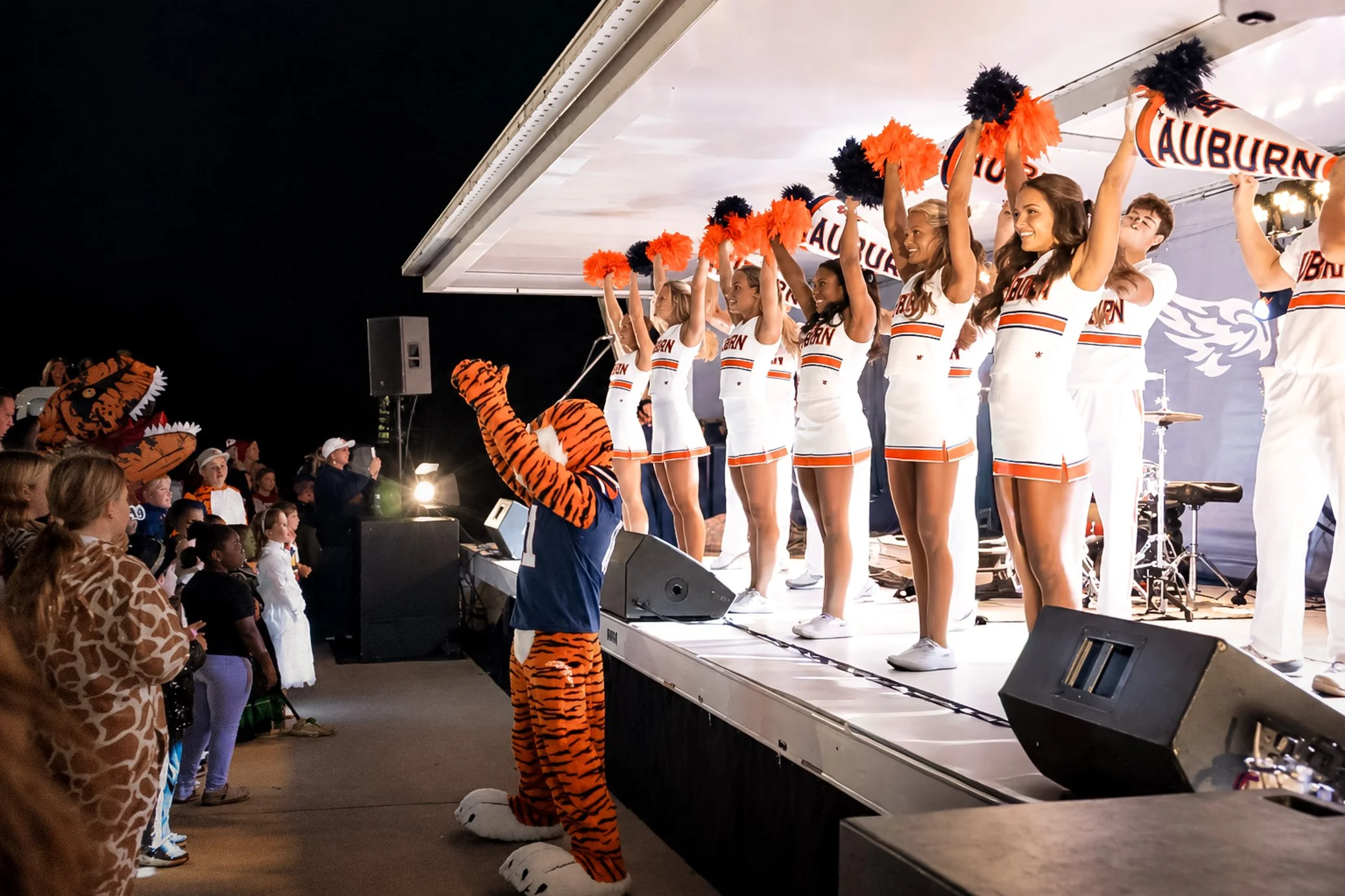 Auburn Cheerleaders Under the Lights.jpg
