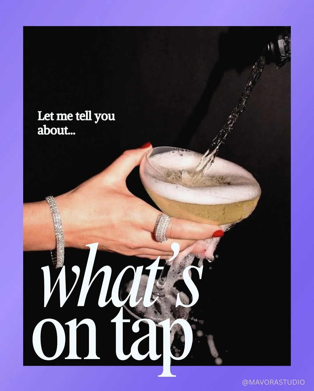 Now on-tap. 🍸

the rigid retainer partnership is 🥱. 
we care more about real collaboration and bringing a unique experience to your brand, not just securing a transaction. Every business owners has different goals and is at a different stage- so we