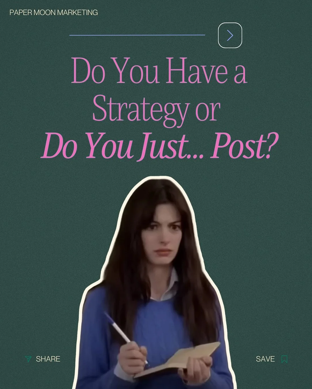 📞Demarchelier can confirm... our new content strategy mini master class is live.✨

If you&rsquo;ve been throwing posts into the void hoping something finally works &mdash; I promise, there&rsquo;s a better way. Much better. 

This short and straight