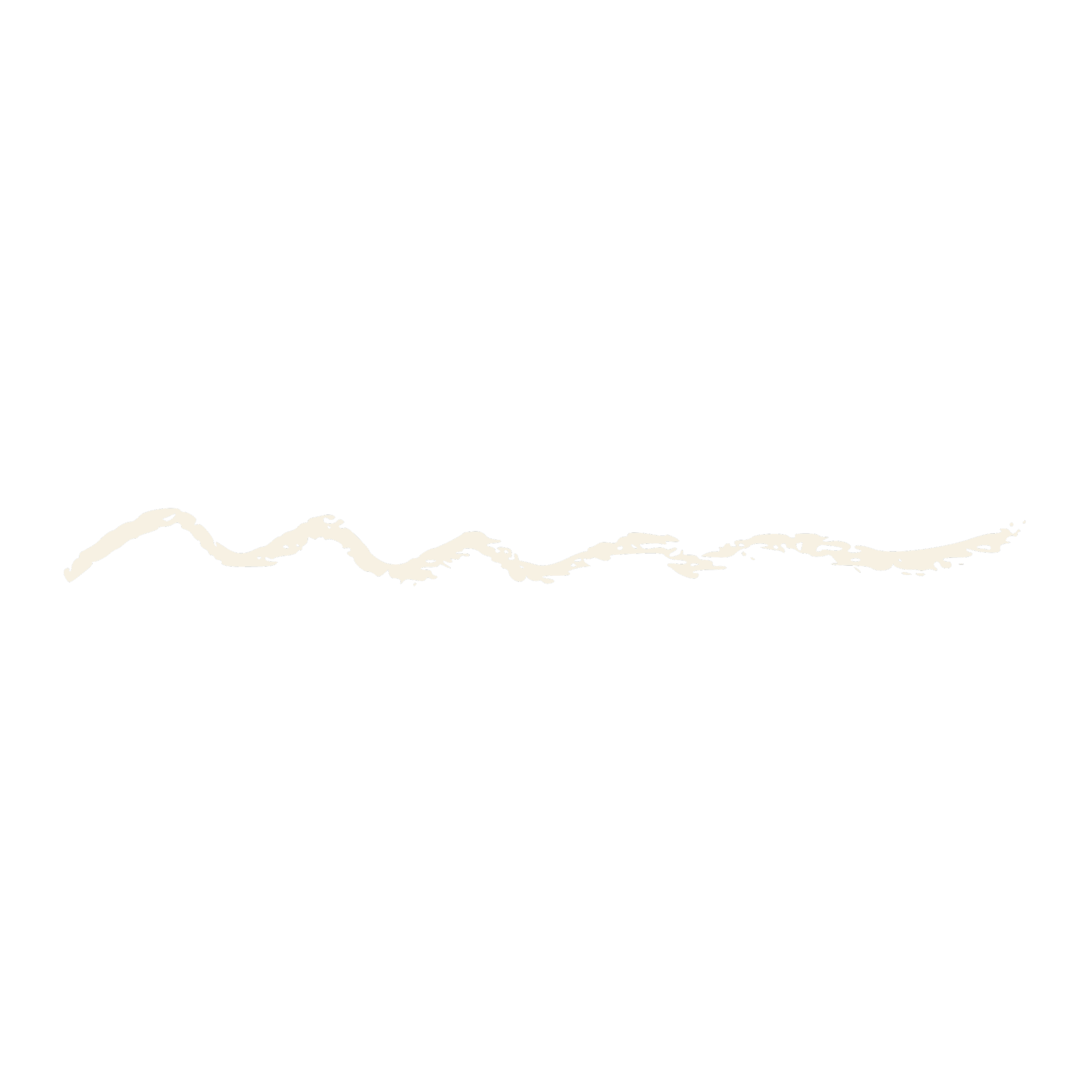 Hand-drawn off-white squiggle line with no background.