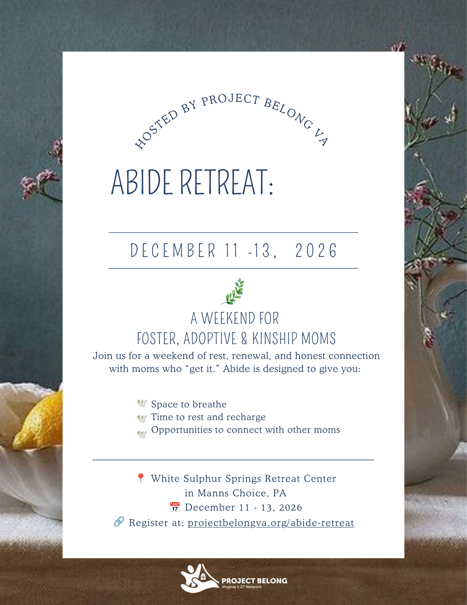 Abide Retreat - Foster, Adoptive &amp; Kinship Moms