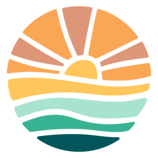 Colorful abstract artwork with various angular shapes in shades of orange, yellow, pink, and turquoise.