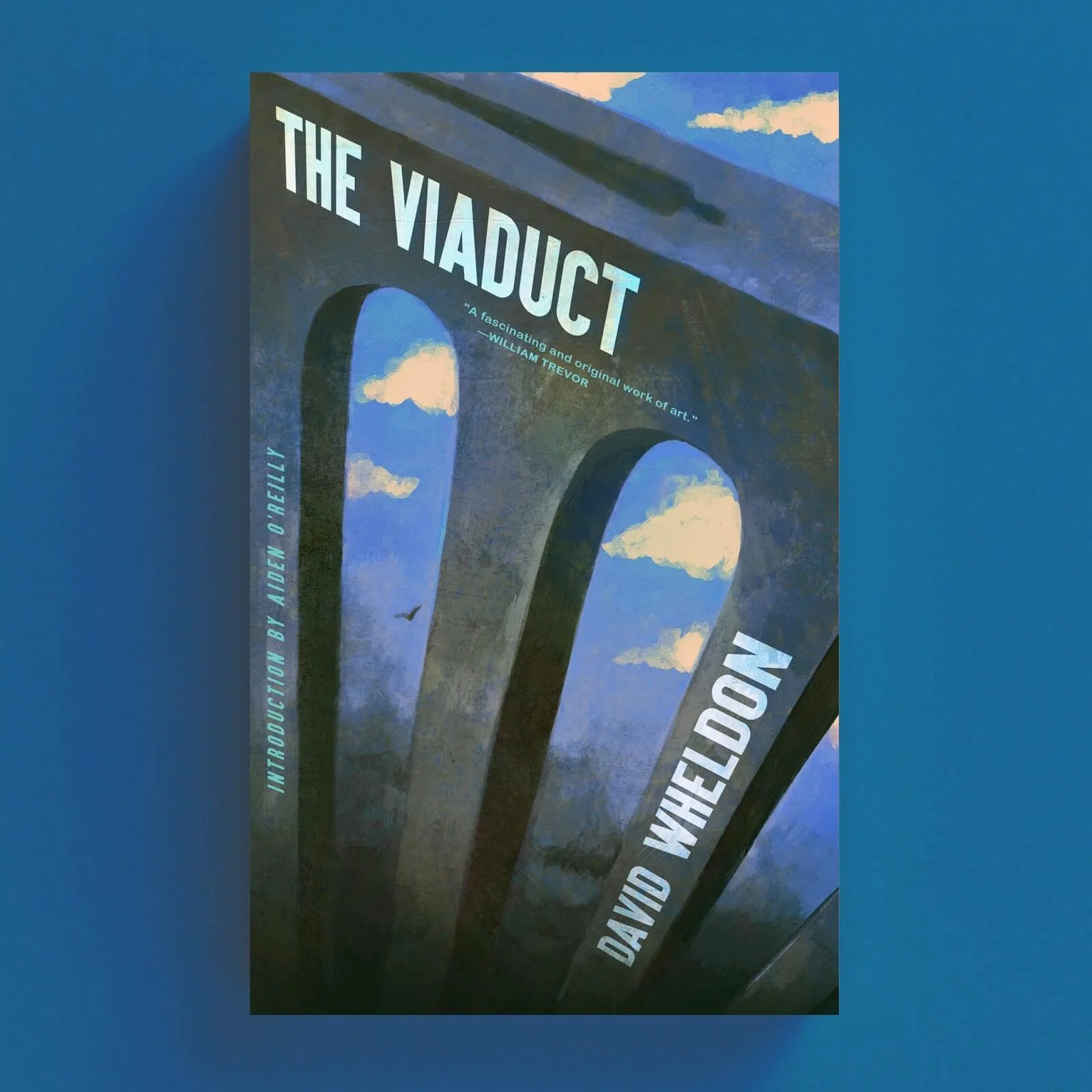 Cover for The Viaduct with monumental concrete arches framing a bright blue sky
