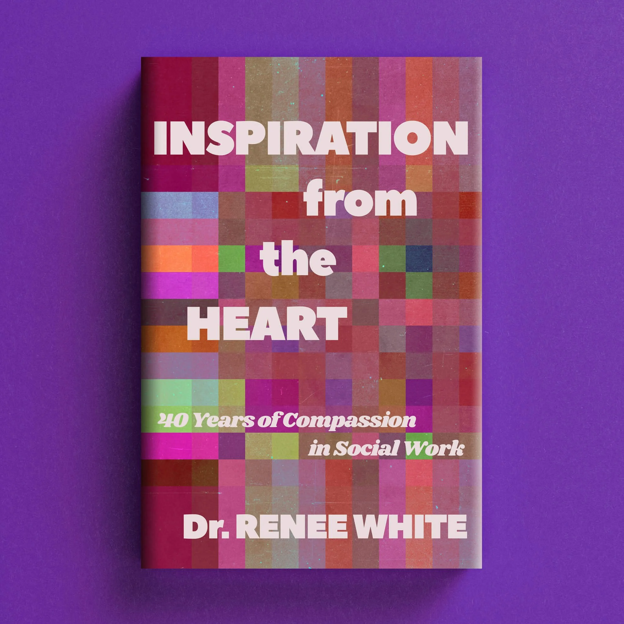 Cover for Inspiration from the Heart with a colourful patchwork of rectangular blocks