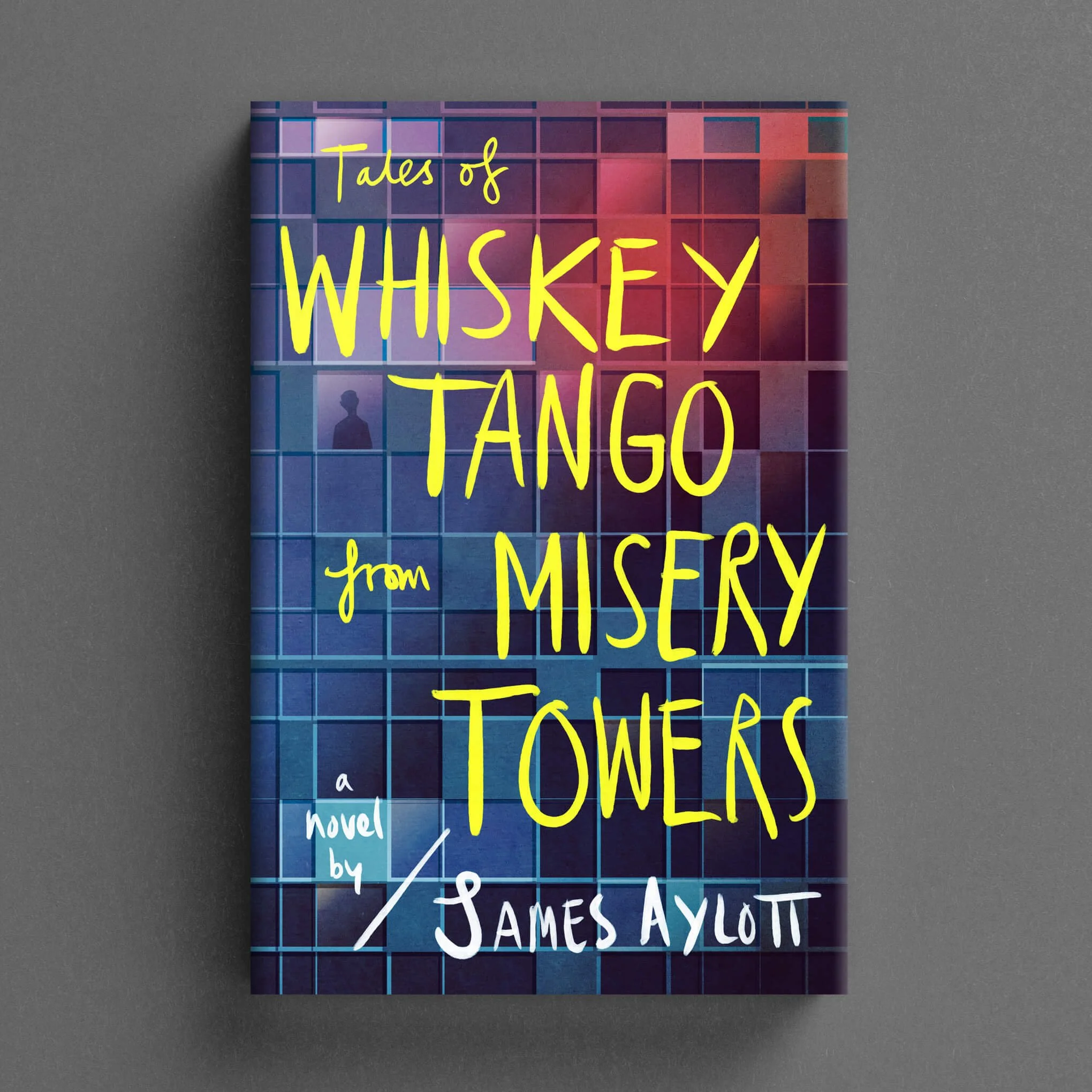 Cover for Tales of Whiskey Tango from Misery Towers with a grid of colourful tower windows