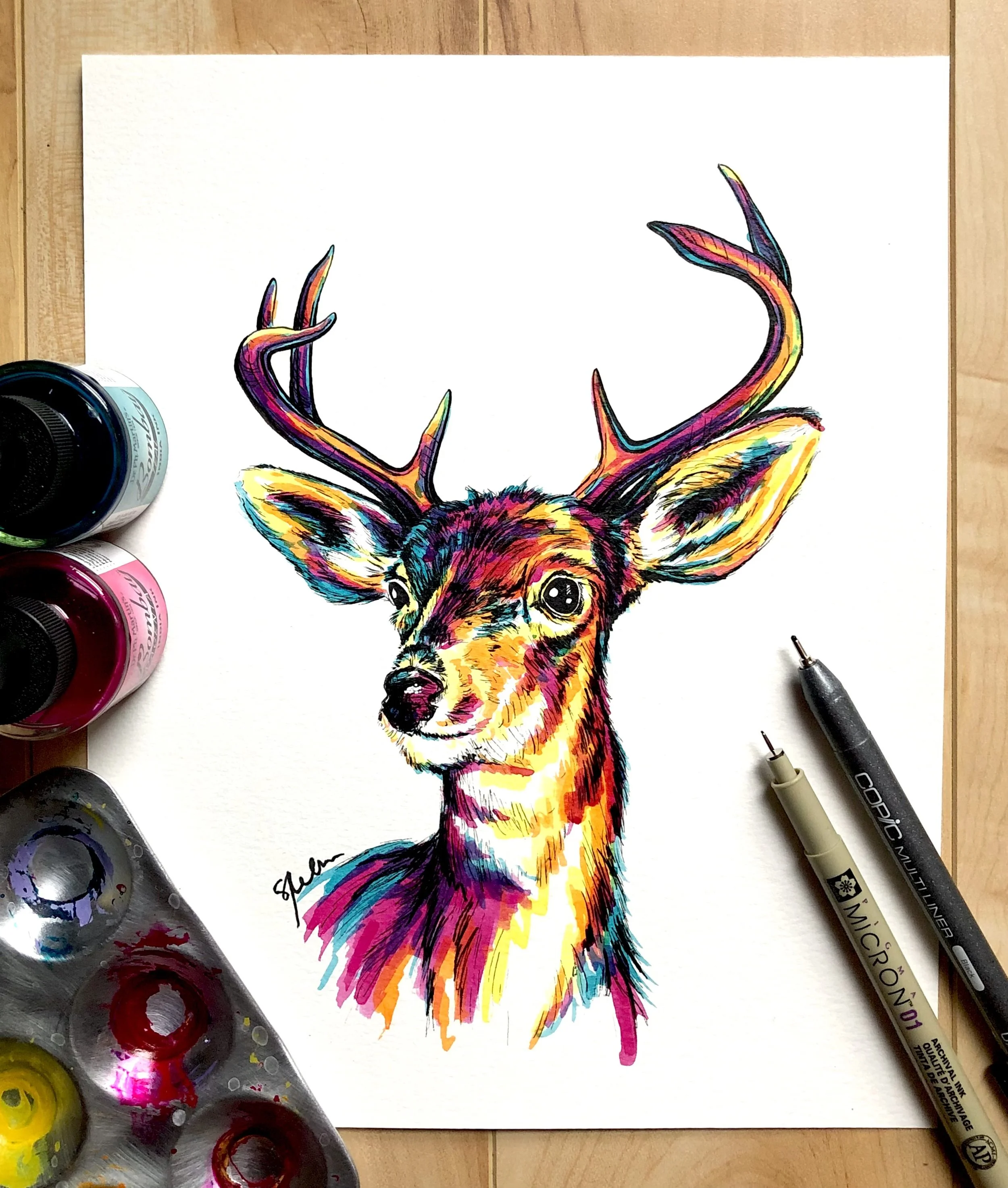 5"x7" - India ink & Micron pen on paper