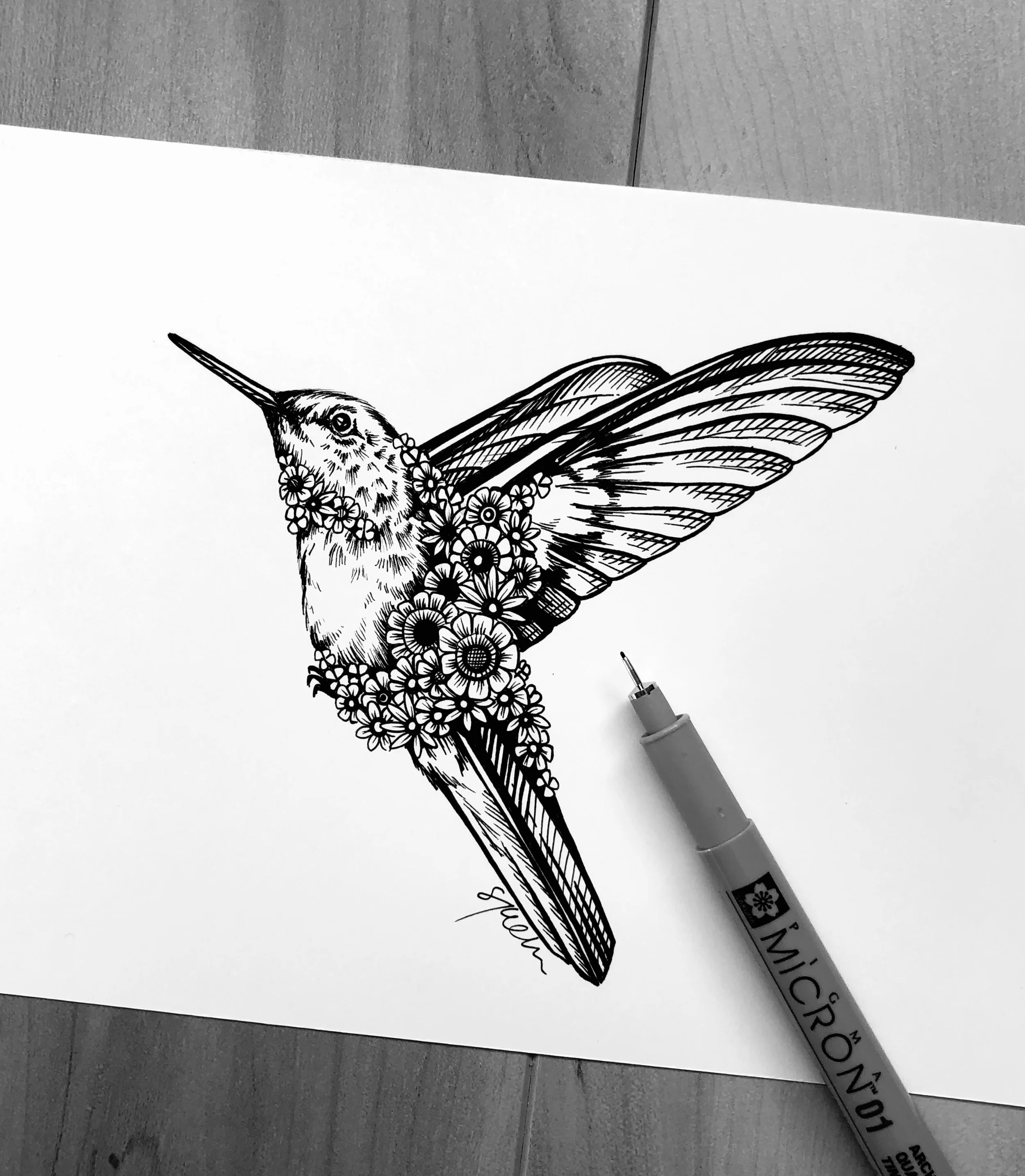 7"x5" - Micron pen on paper