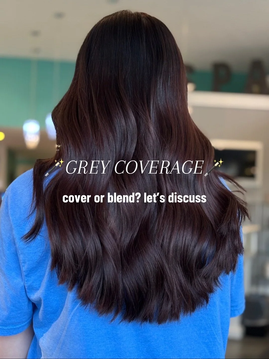 Let&rsquo;s discuss 🪄 

Grey hair isn&rsquo;t your enemy - 
But the truth lies in the coverage or the blend. 

You&rsquo;ve got two roads 🚗
🪄cover - uniform, rich, deep color every sparkly, shiny, grey hair GONE! Your downfall is that you have to 