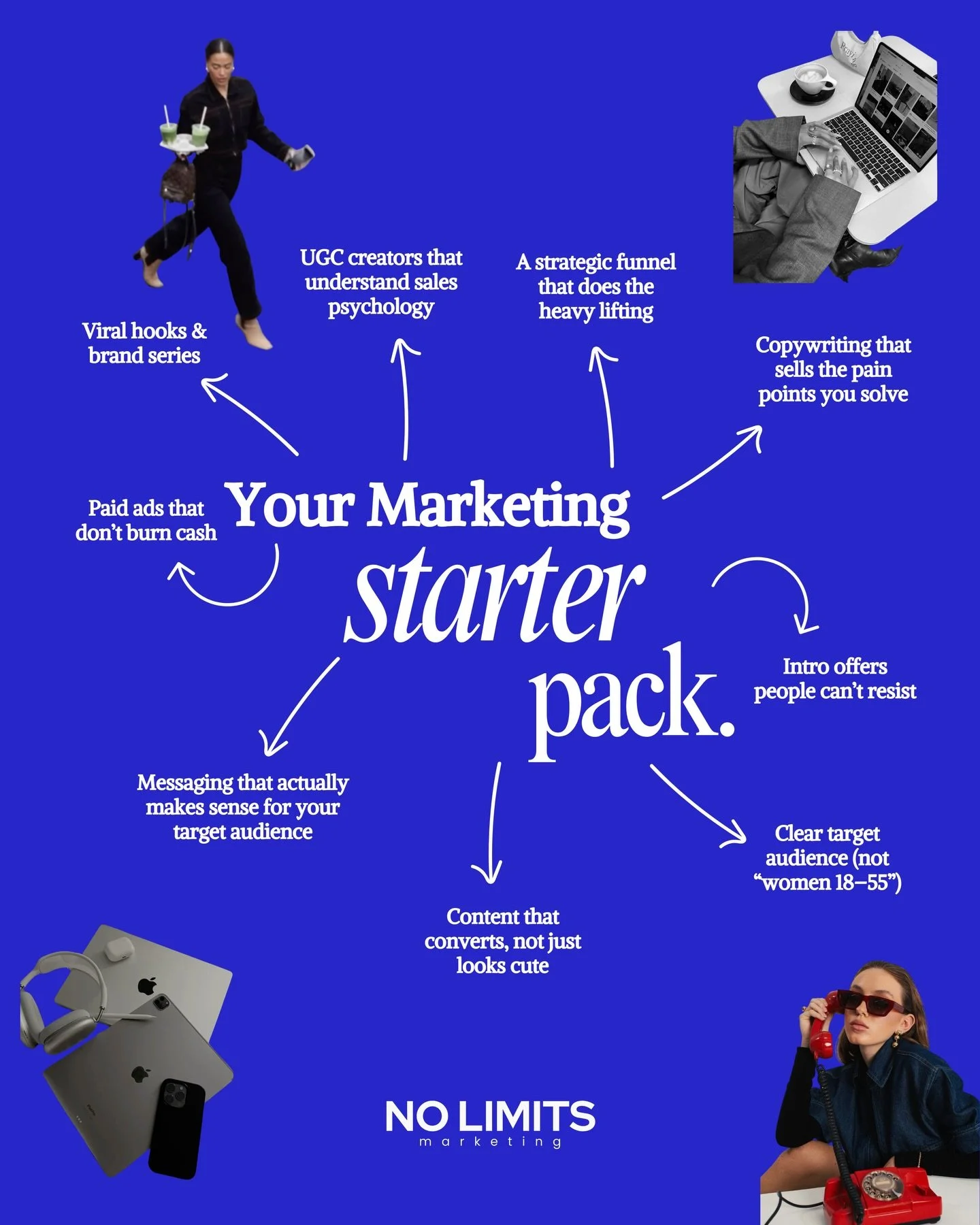 If you&rsquo;re stuck, plateaued, or posting without seeing results&hellip;
It&rsquo;s probably because you don&rsquo;t have these foundations locked in.

This is your Marketing Starter Pack &mdash; the blueprint I use with all my clients.
Want this 