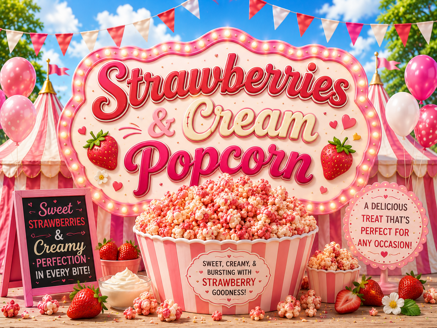 Strawberries & Cream Popcorn
