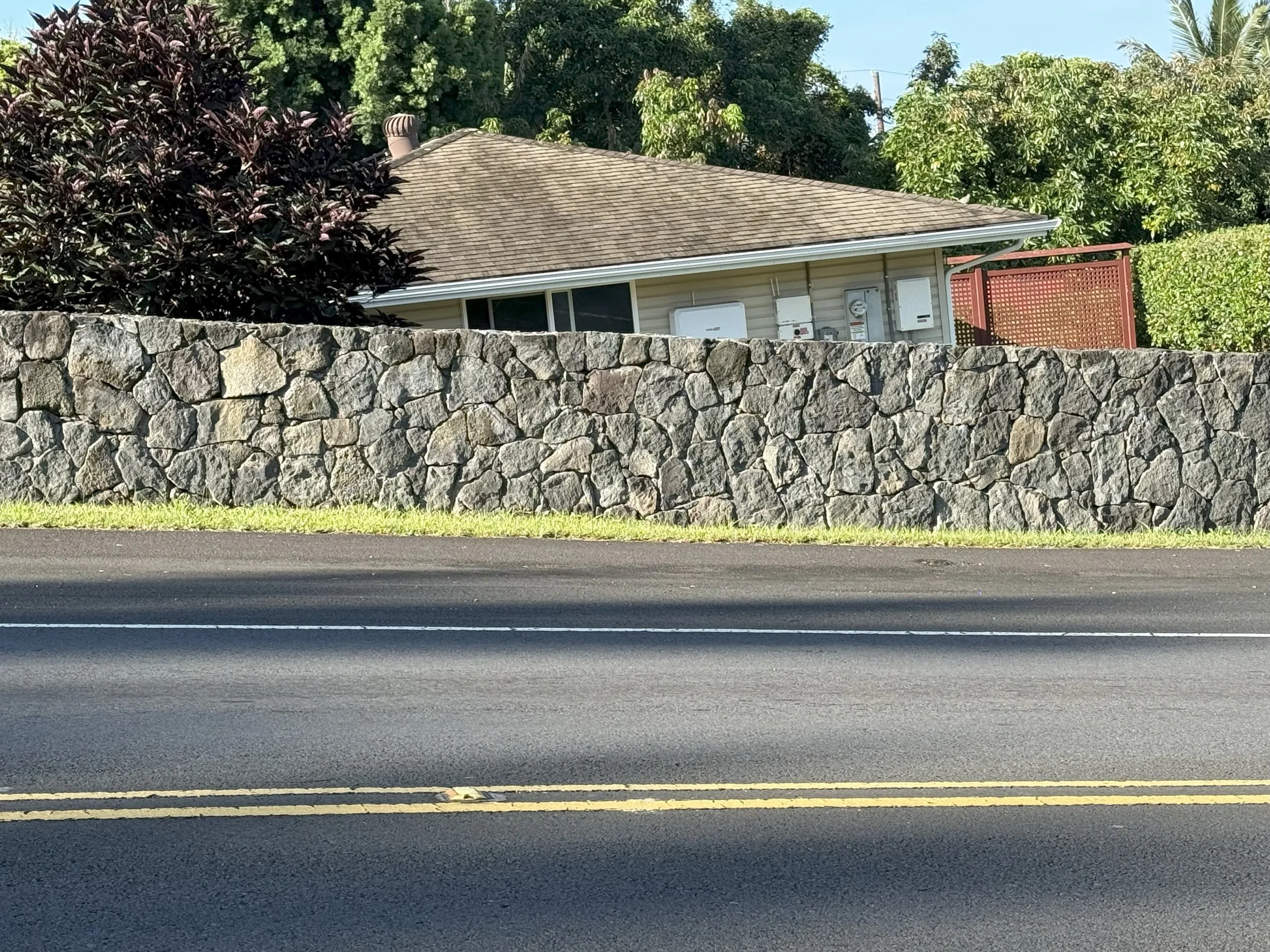 Rock wall in Kailua-Kona, Hawaii