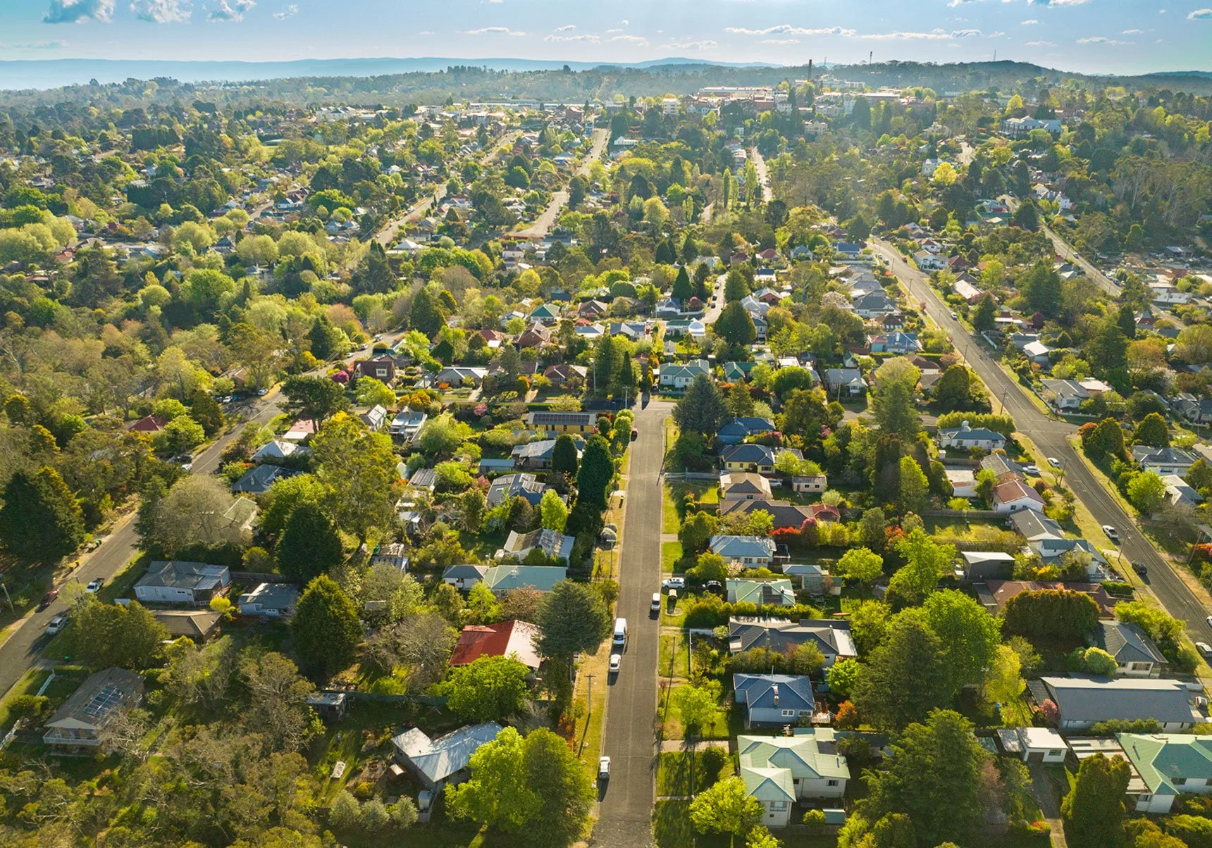 Drone aerial photograph of Katoomba