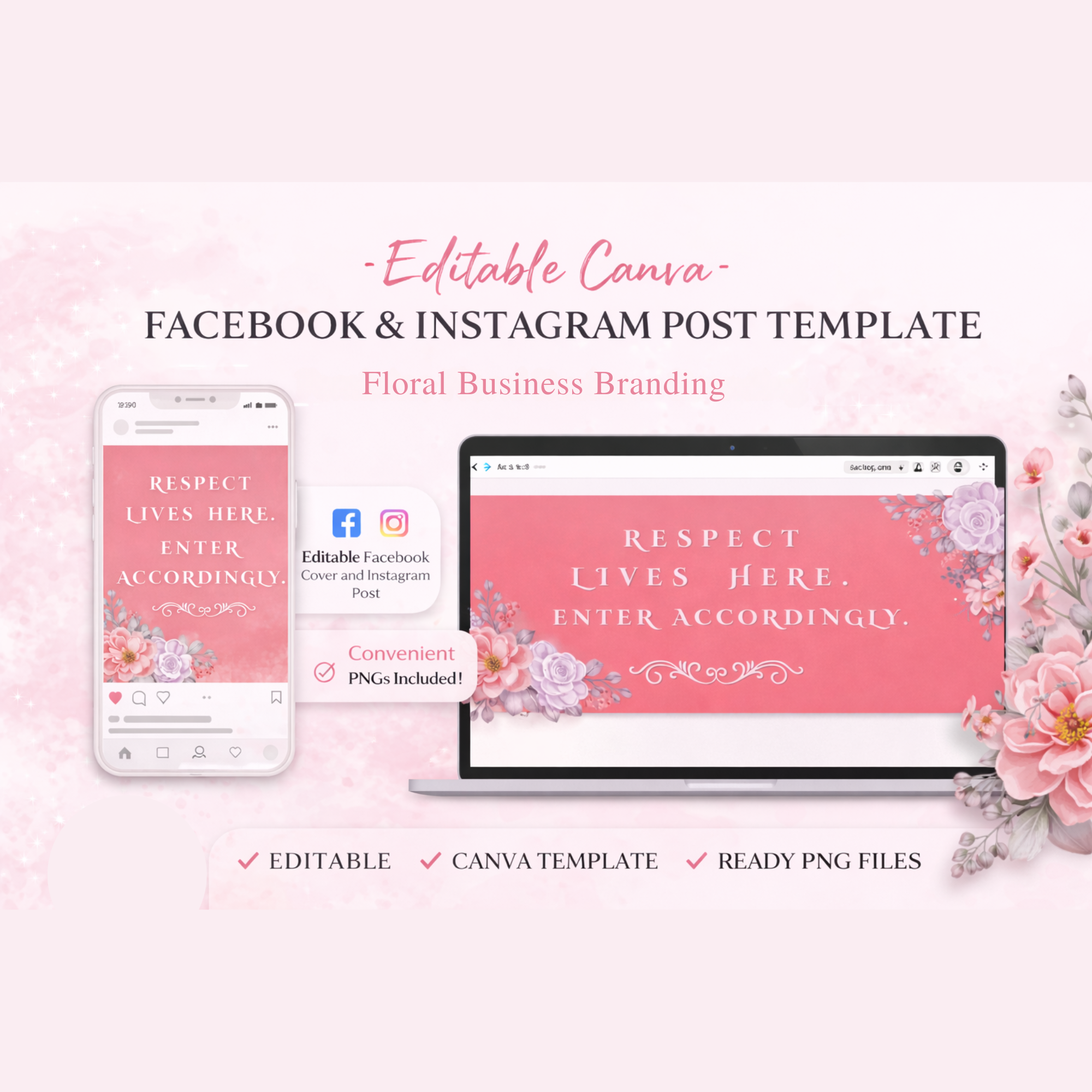 Respect Lives Here – Editable Social Media Template Kit