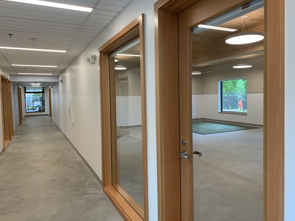 Finished interior corridor