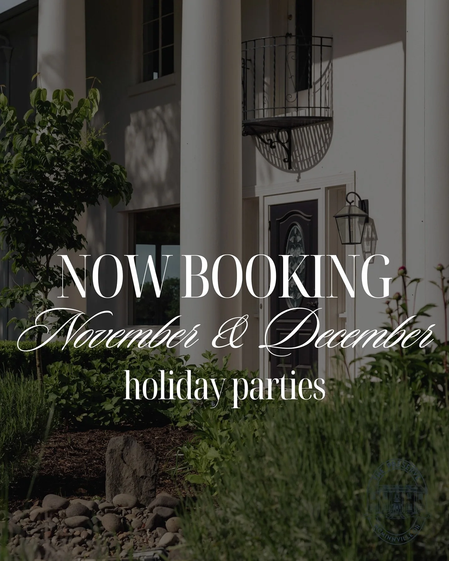 McMinnville and Willamette Valley friends, your company holiday party belongs at The Preserve! ✨

Have you seen our gorgeous manor? Large windows, golf course views, and an elegant setting for your November and December holiday parties. 

📅 Dates ar