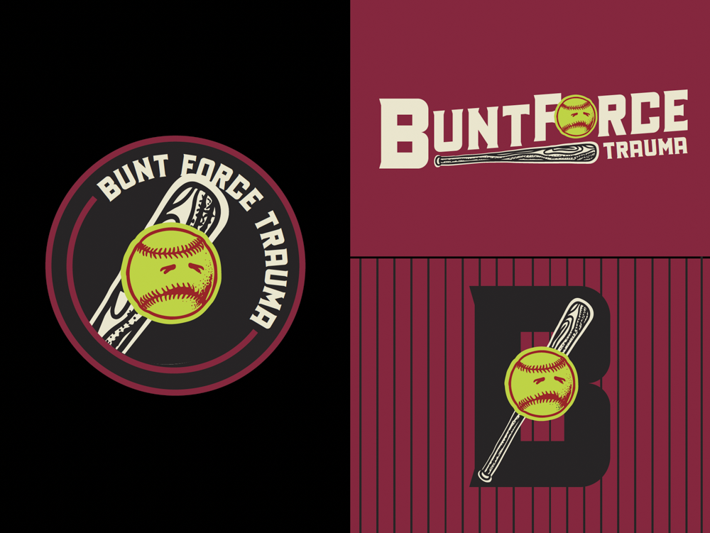 Bunt Force Trama Softball league branding