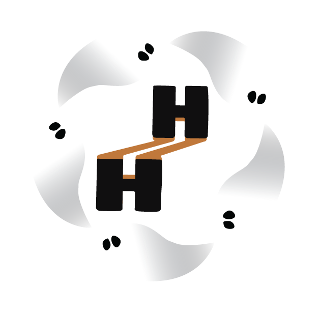 Abstract digital illustration of a medieval castle with white ghost-like shapes surrounding it.