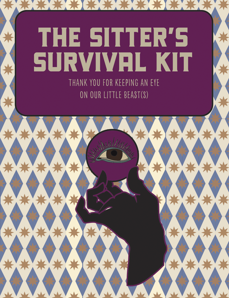 A printable Babysitter guide sold on Etsy