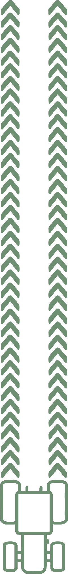 Decorative tractor track divider