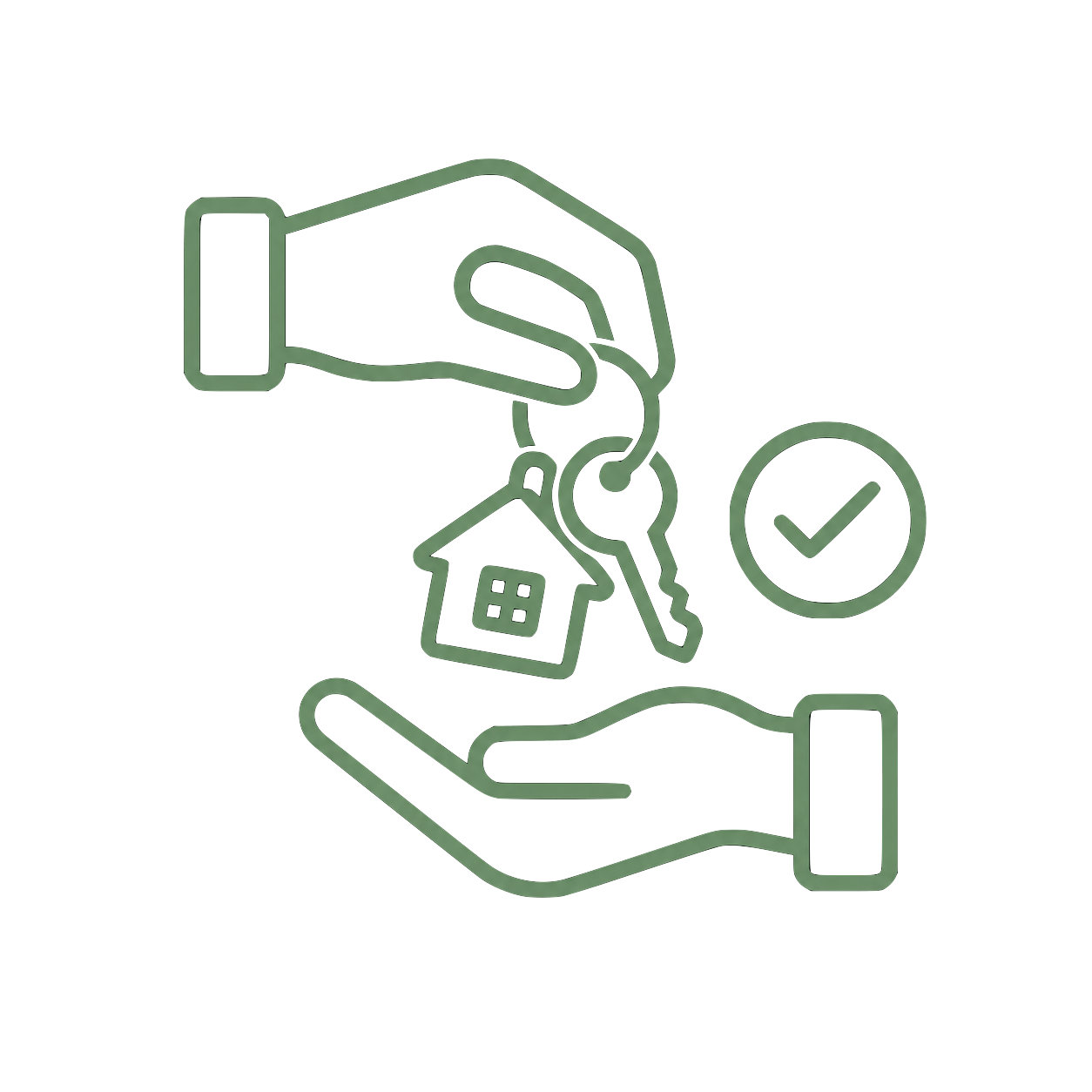 Buying a home icon representing first home, next home and investment property loan support.