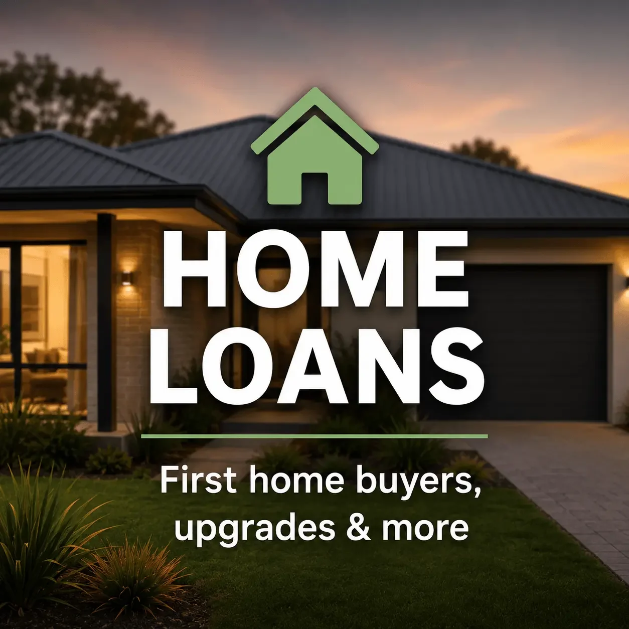 Family arriving home at dusk, representing home loan support for first home buyers and upgraders in Kilmore and regional Victoria.
