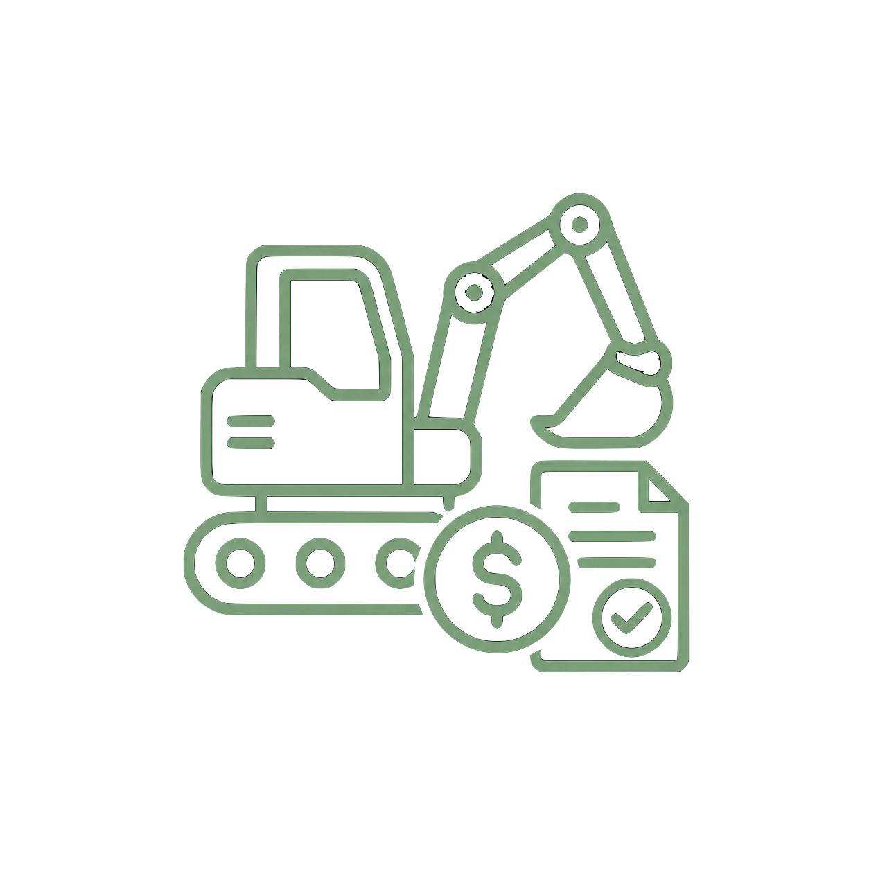 Equipment finance icon representing finance for utes, trailers, machinery, tools and business equipment.