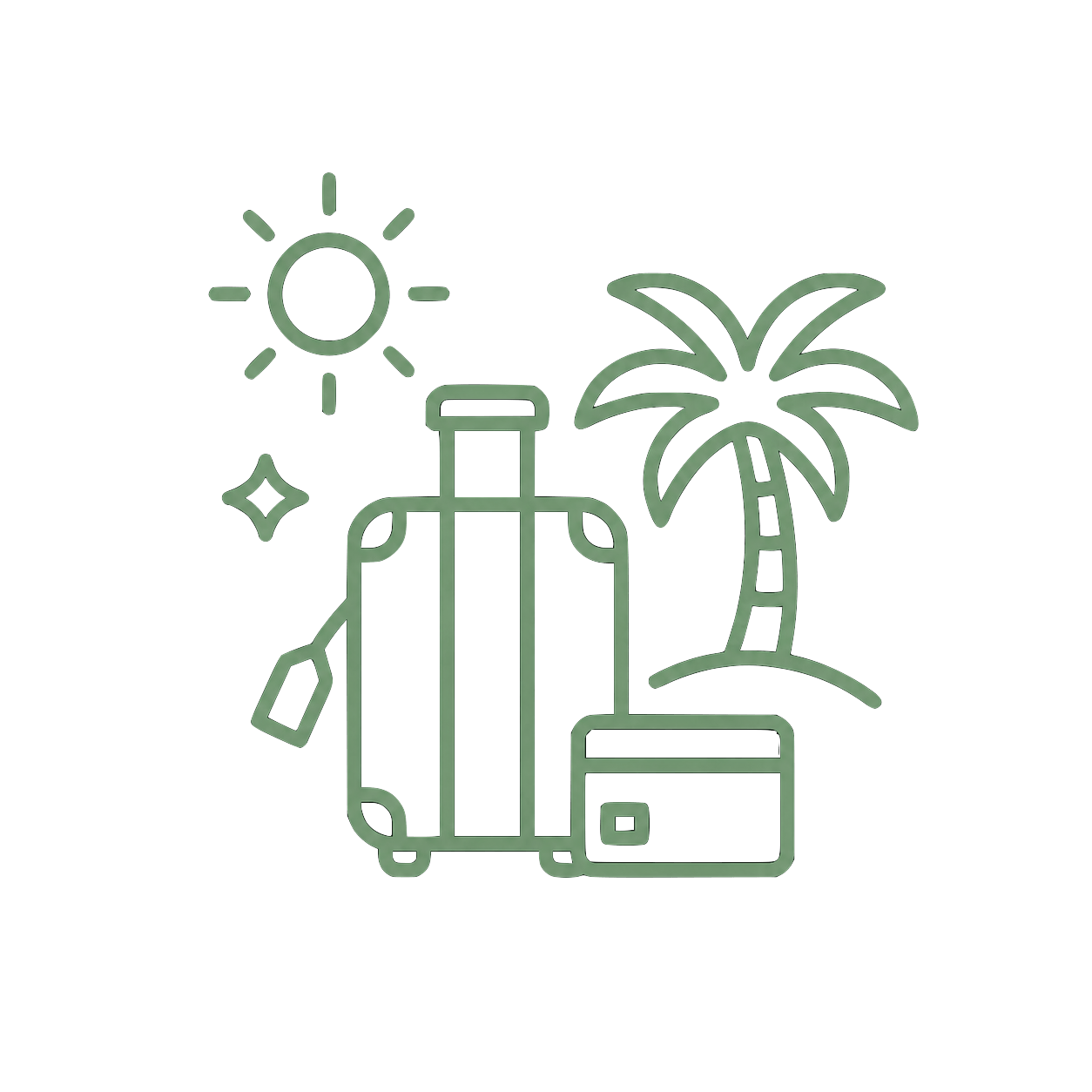 Personal loans icon representing finance for holidays, purchases, debt tidy-ups and larger expenses.
