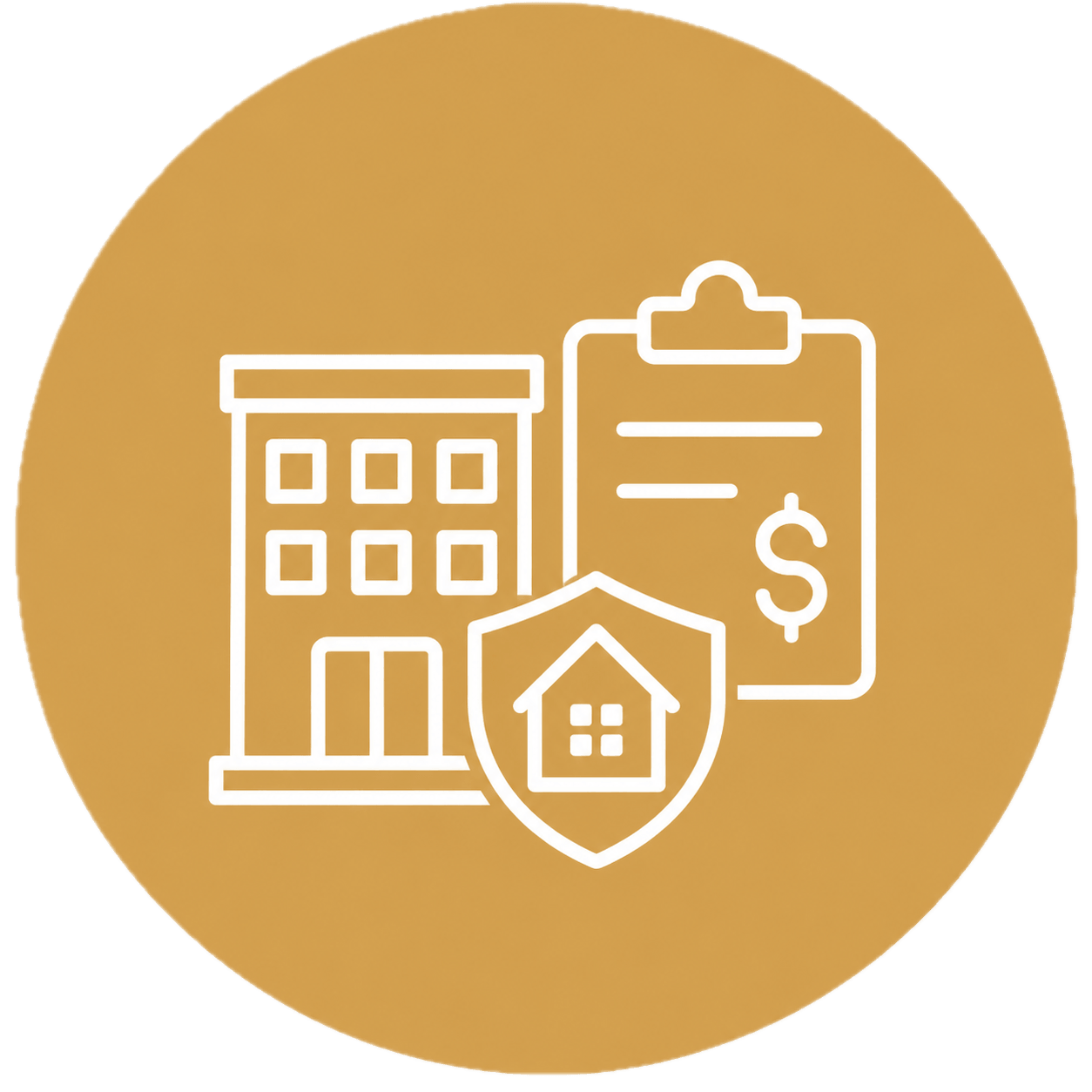 Icon representing business funding secured against commercial property.